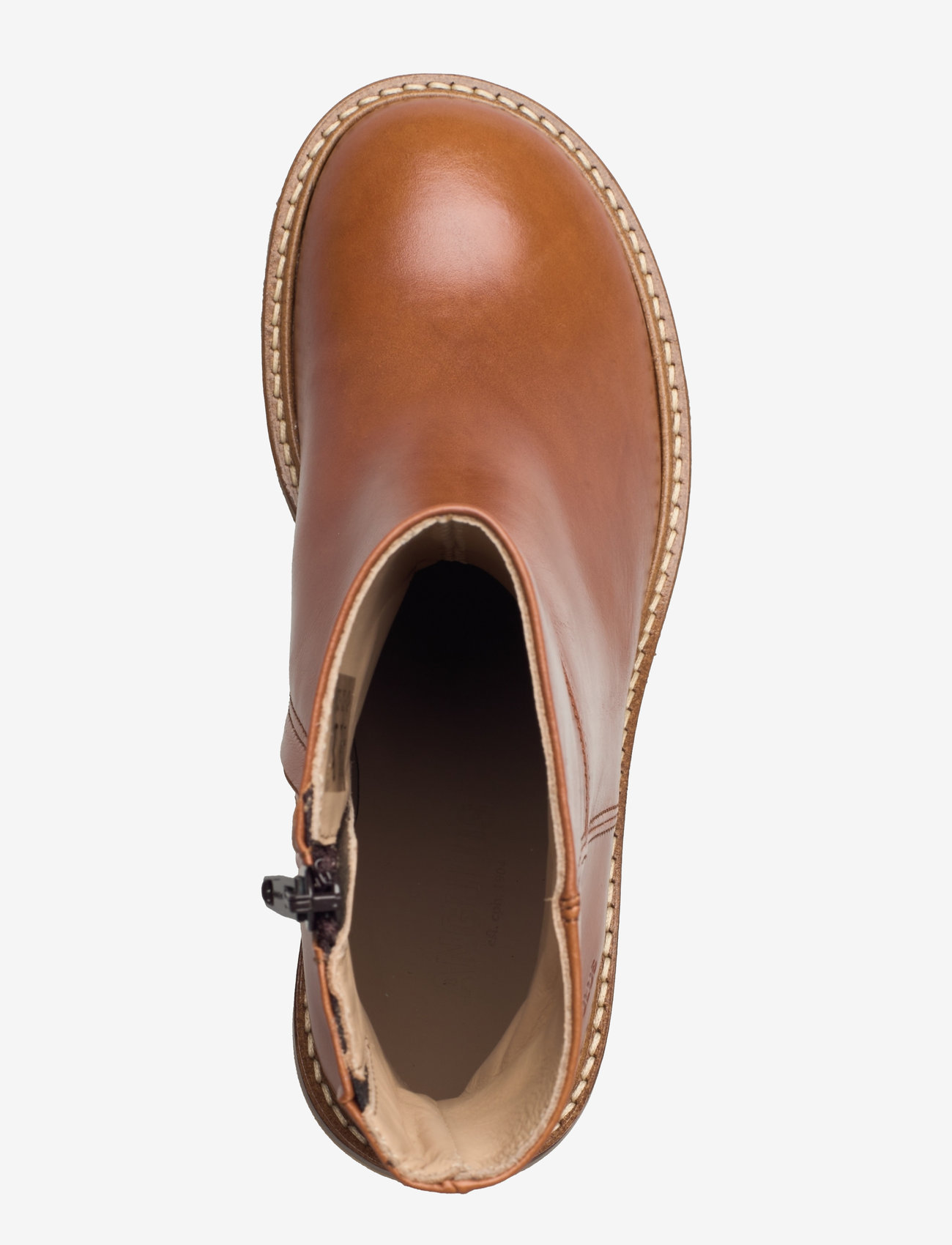 ANGULUS - Bootie - block heel - with zippe - high heel - 1838/002 cognac/dark brown - 3