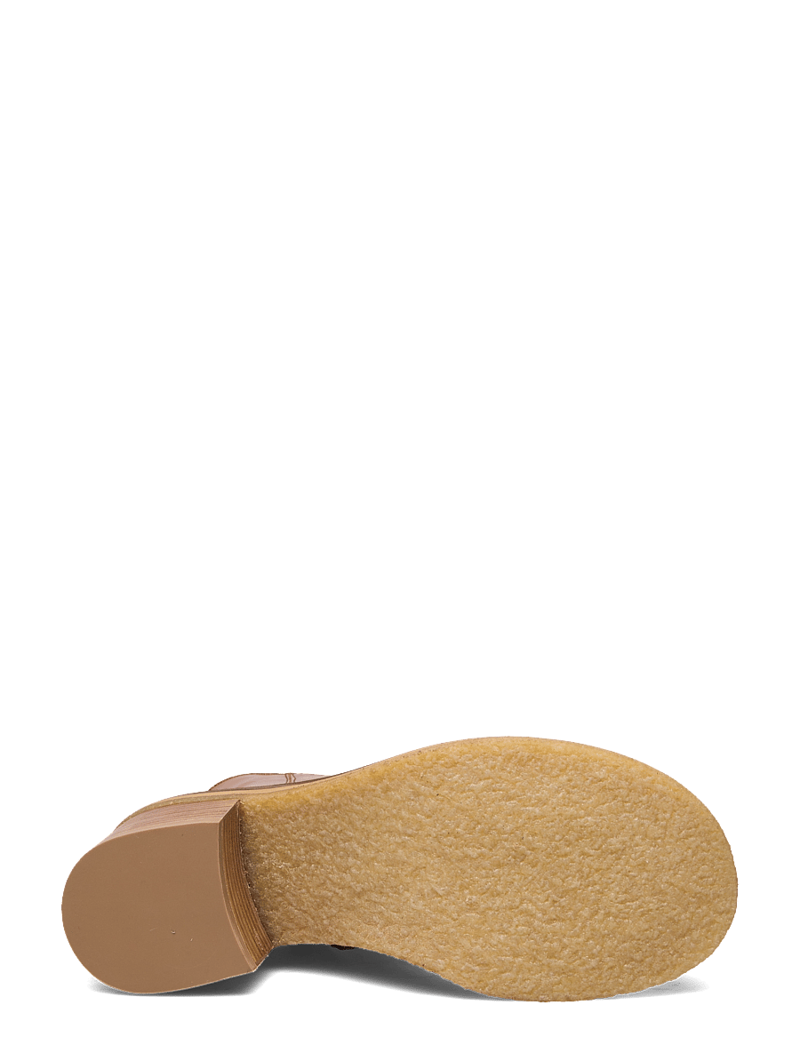 ANGULUS - Bootie - block heel - with zippe - aukštakulniai aulinukai iki kulkšnių - 1838/002 cognac/dark brown - 5