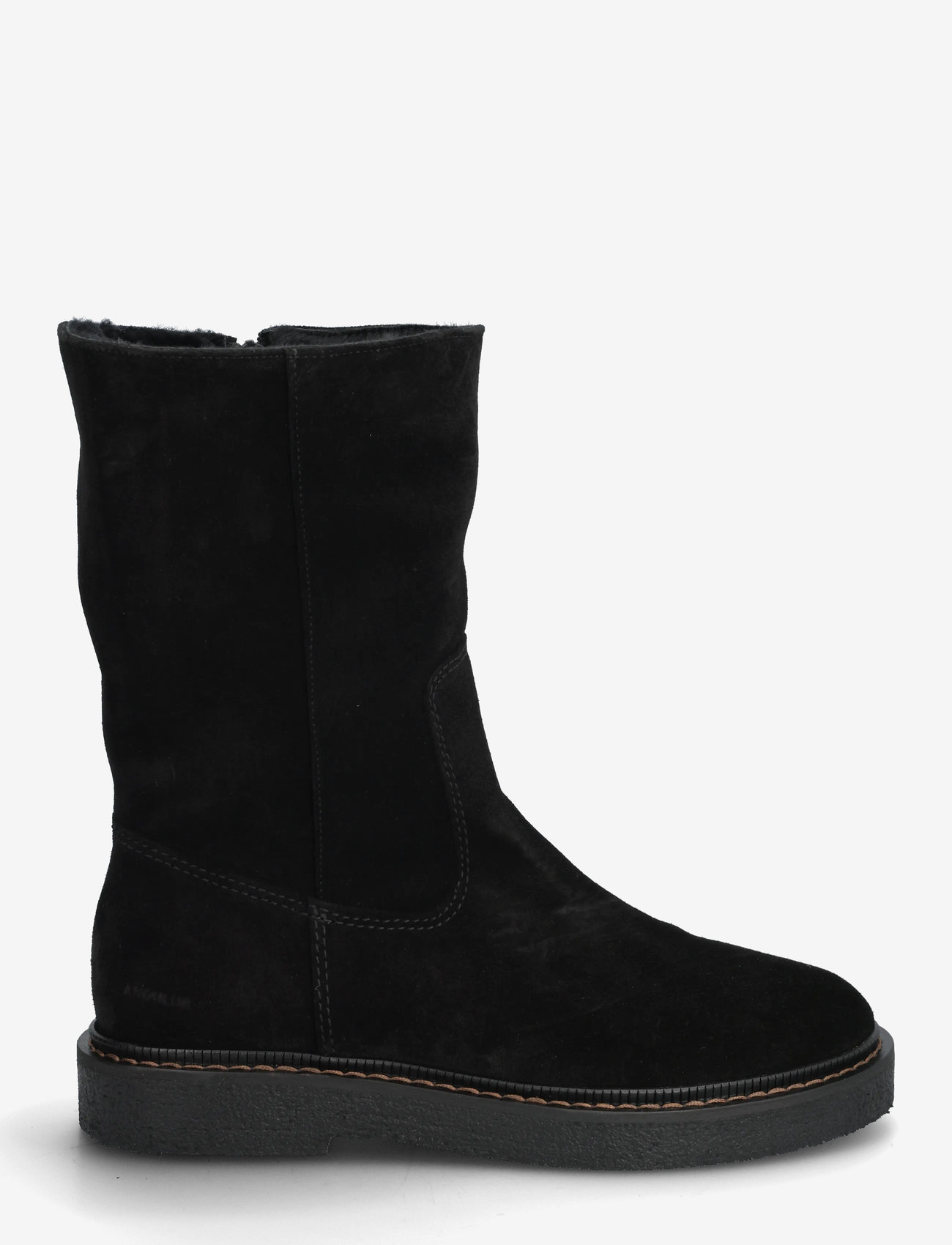 ANGULUS - Boots - flat - flade ankelstøvler - 1163/2014 black/black lamb woo - 1