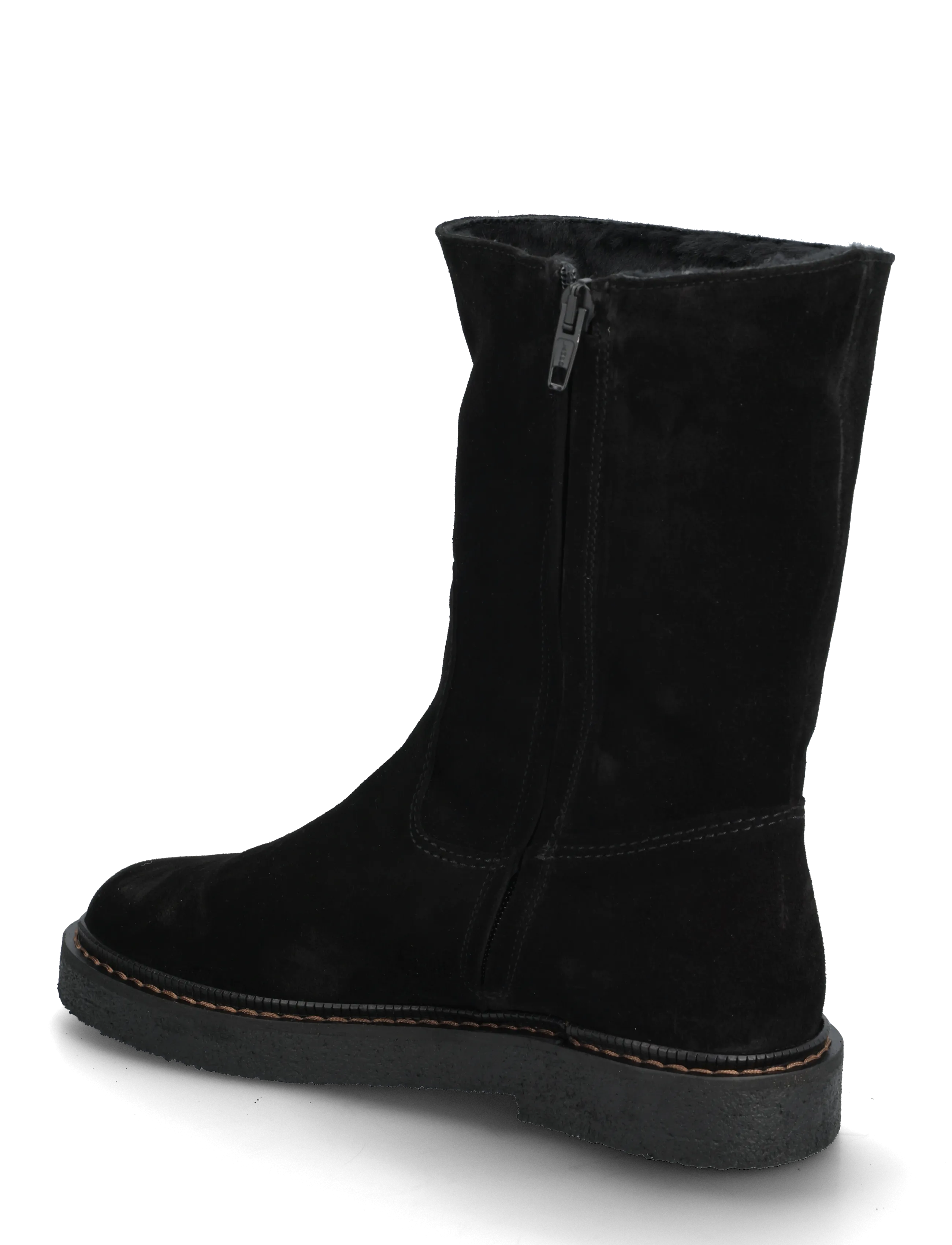 ANGULUS - Boots - flat - madalad poolsaapad - 1163/2014 black/black lamb woo - 2