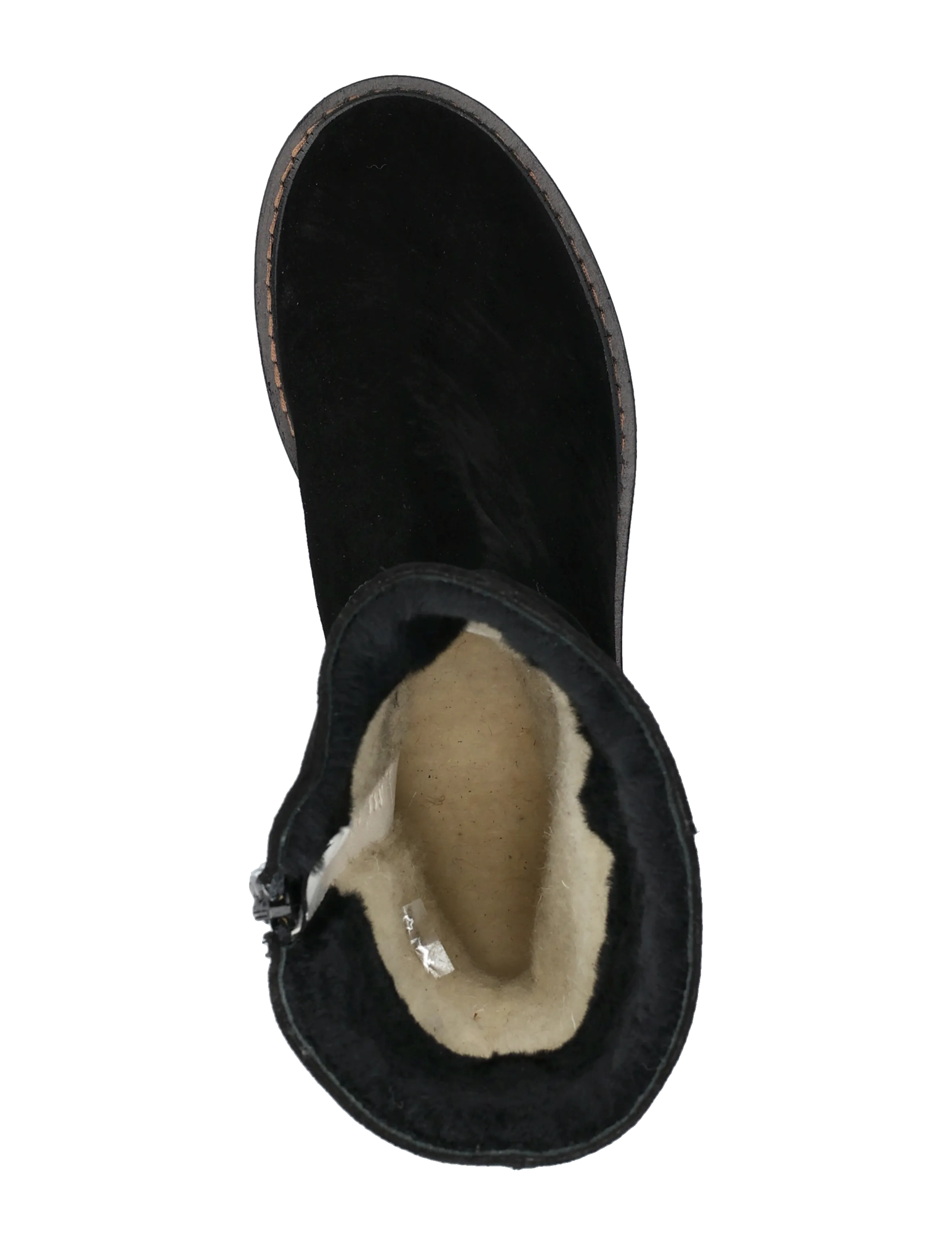 ANGULUS - Boots - flat - flat ankle boots - 1163/2014 black/black lamb woo - 3