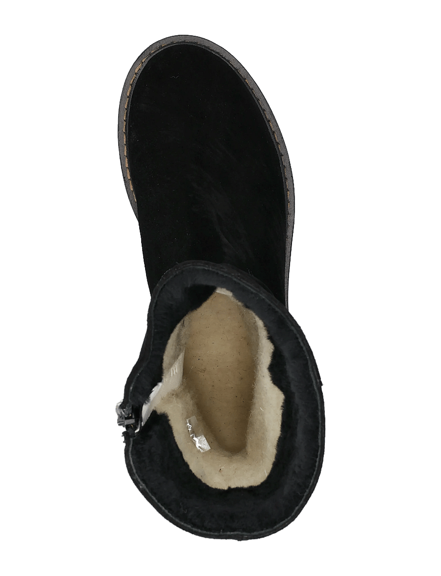 ANGULUS - Boots - flat - flat ankle boots - 1163/2014 black/black lamb woo - 3