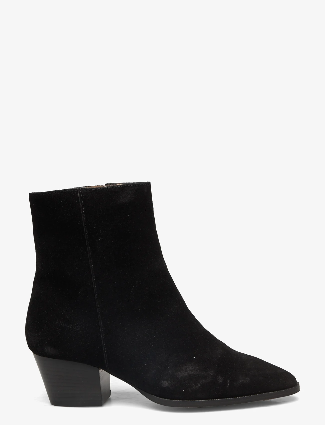 ANGULUS - Bootie - block heel - with zippe - augstpapēžu puszābaki - 1163/001 black/ black - 1