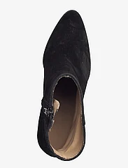 ANGULUS - Bootie - block heel - with zippe - høye hæler - 1163/001 black/ black - 3
