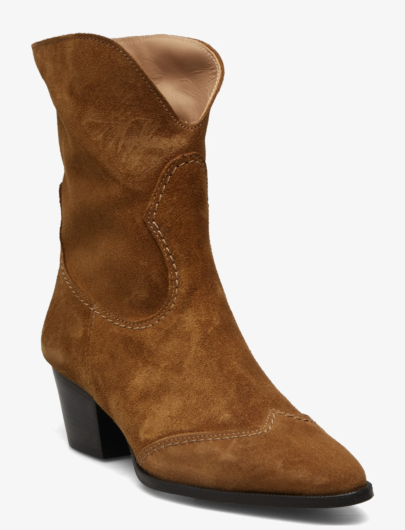 ANGULUS - Bootie - block heel - with zippe - high heel - 2209 mustard - 0