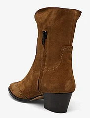 ANGULUS - Bootie - block heel - with zippe - høj hæl - 2209 mustard - 2