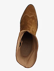 ANGULUS - Bootie - block heel - with zippe - høj hæl - 2209 mustard - 3
