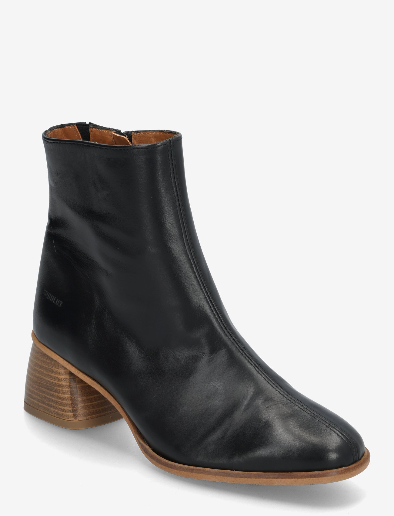 ANGULUS - Boots - Block heel with zipper - kõrge konts - 1604/001 black/black - 0