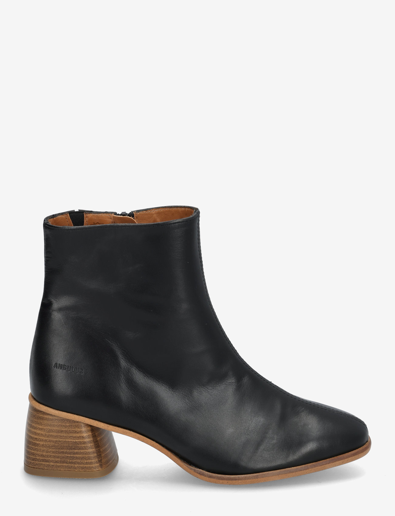 ANGULUS - Boots - Block heel with zipper - kõrge konts - 1604/001 black/black - 1