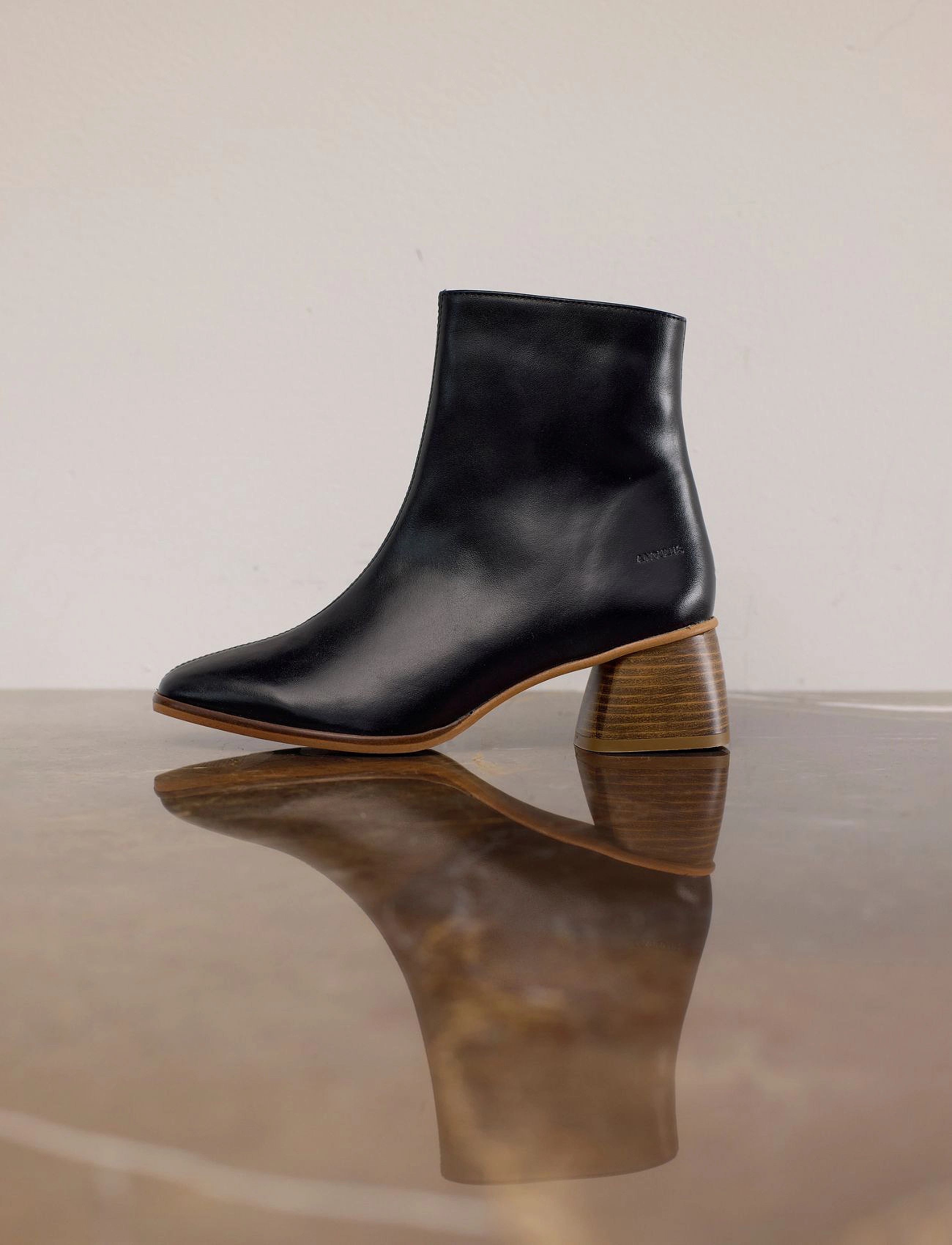 ANGULUS Boots - Block Heel With Zipper, 39, Black, Ankelstøvler > Ankelstøvler Med Hæl, Dame