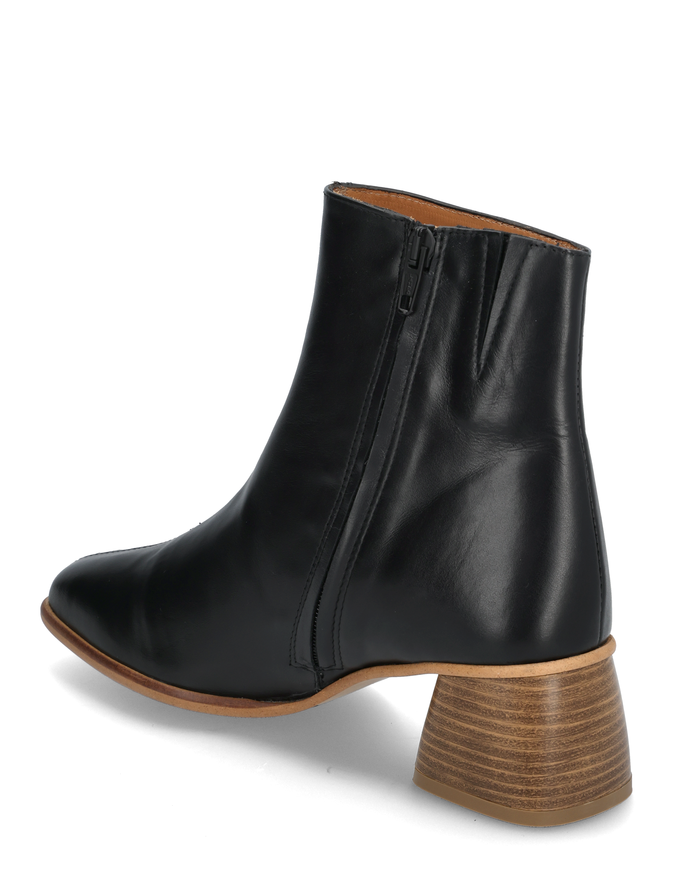 ANGULUS - Boots - Block heel with zipper - hohe absätze - 1604/001 black/black - 3