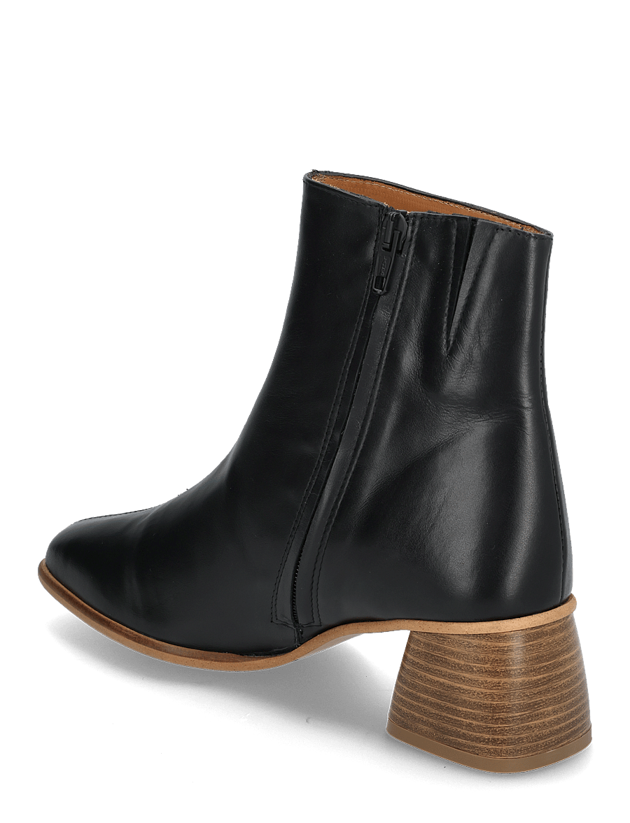 ANGULUS - Boots - Block heel with zipper - støvletter - 1604/001 black/black - 3