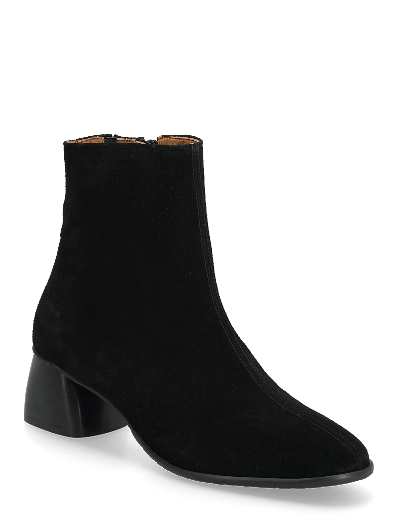 ANGULUS - Boots - Block heel with zipper - stövletter - 1163/001 black/ black - 0