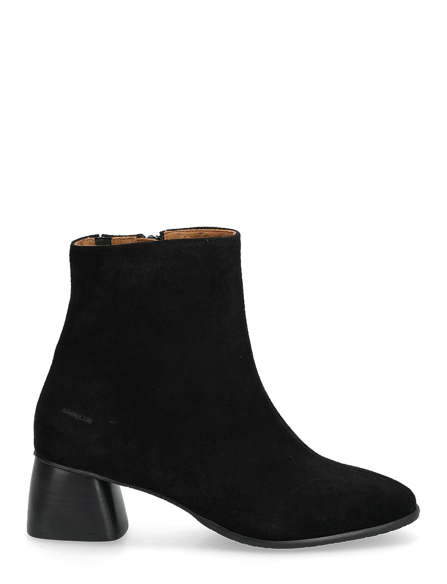 ANGULUS - Bootie - block heel - with zippe - stövletter - 1163/001 black/ black - 1