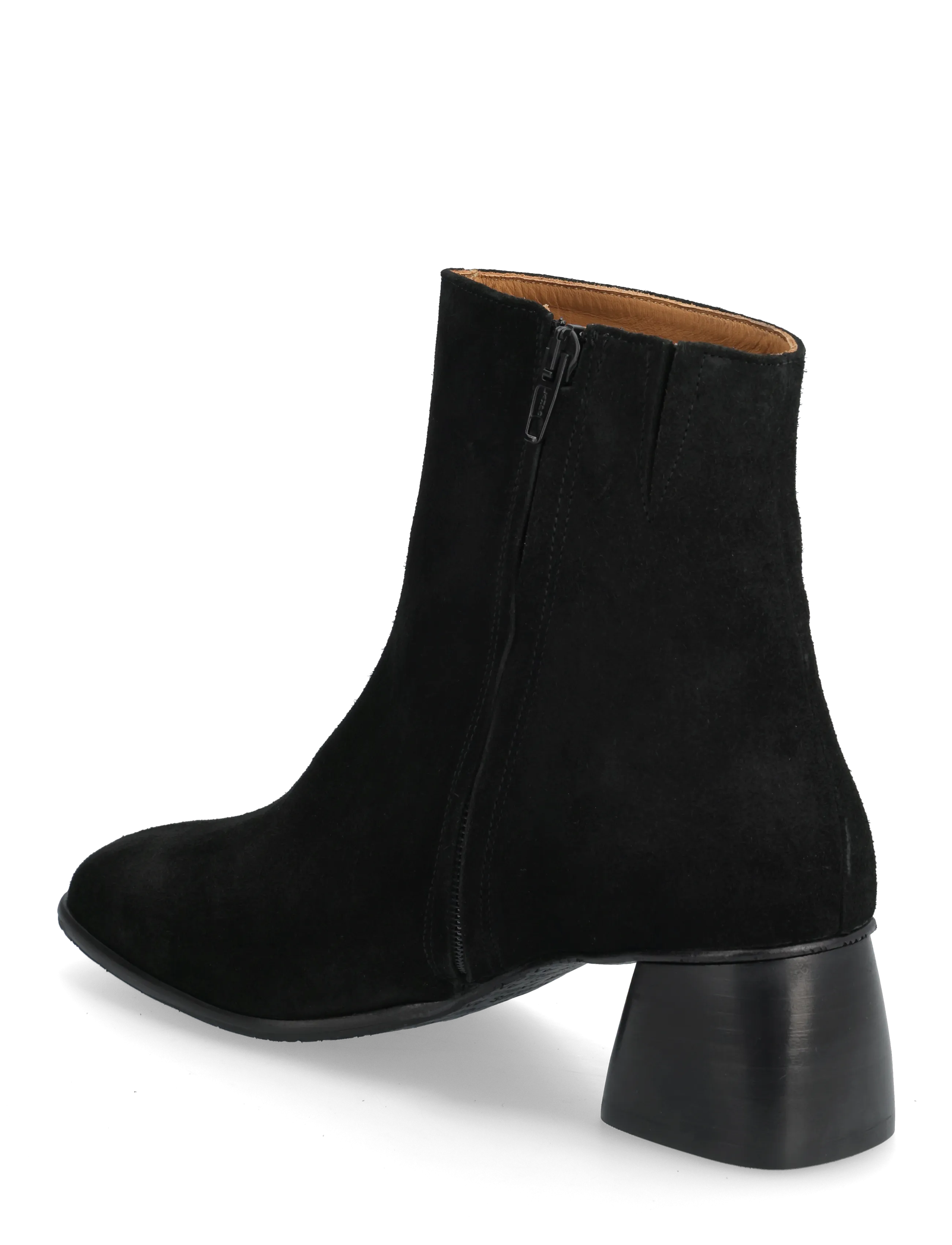 ANGULUS - Bootie - block heel - with zippe - hög klack - 1163/001 black/ black - 2