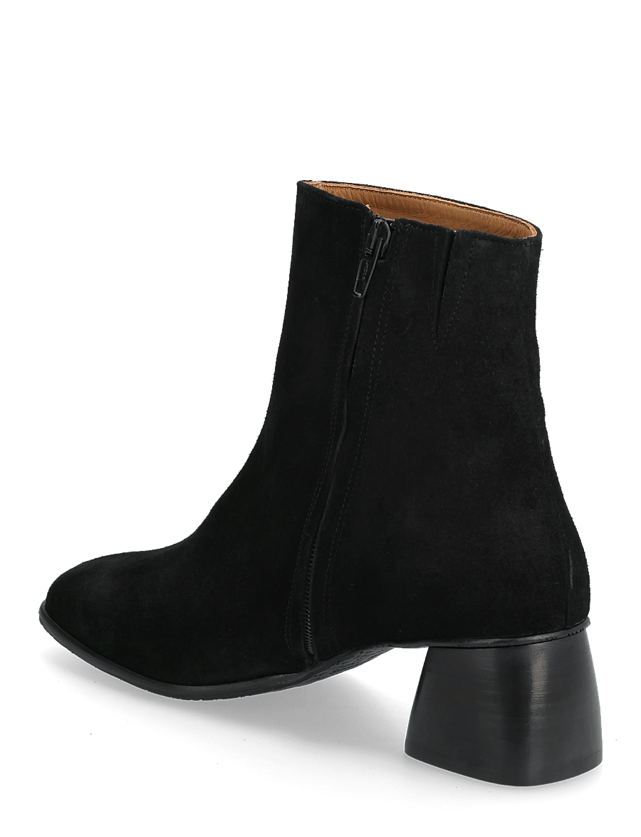 ANGULUS - Bootie - block heel - with zippe - stövletter - 1163/001 black/ black - 2