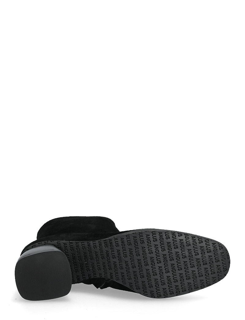 ANGULUS - Boots - Block heel with zipper - stövletter - 1163/001 black/ black - 4