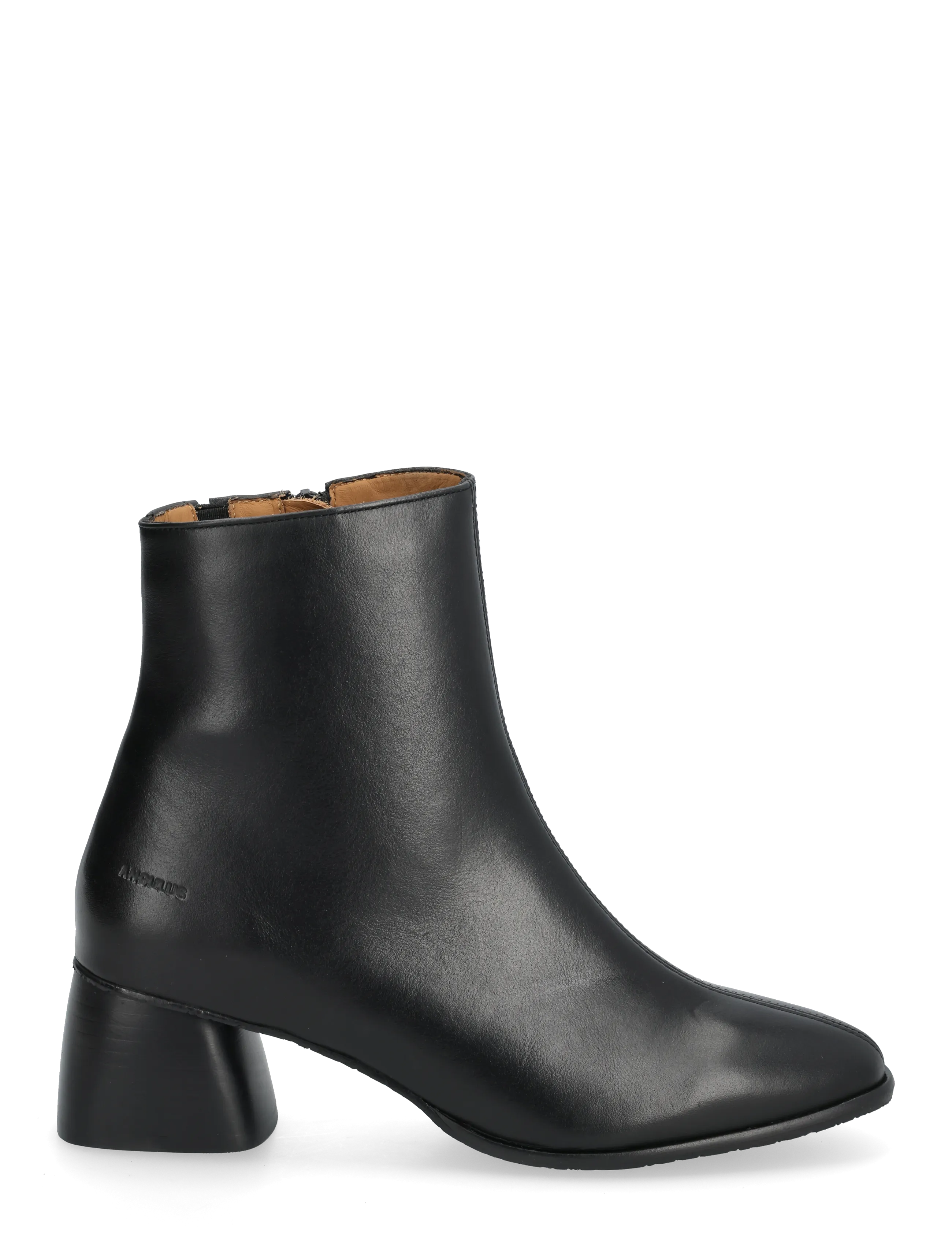 ANGULUS - Bootie - block heel - with zippe - stiefeletten mit absatz - 1604/001 black/black - 2