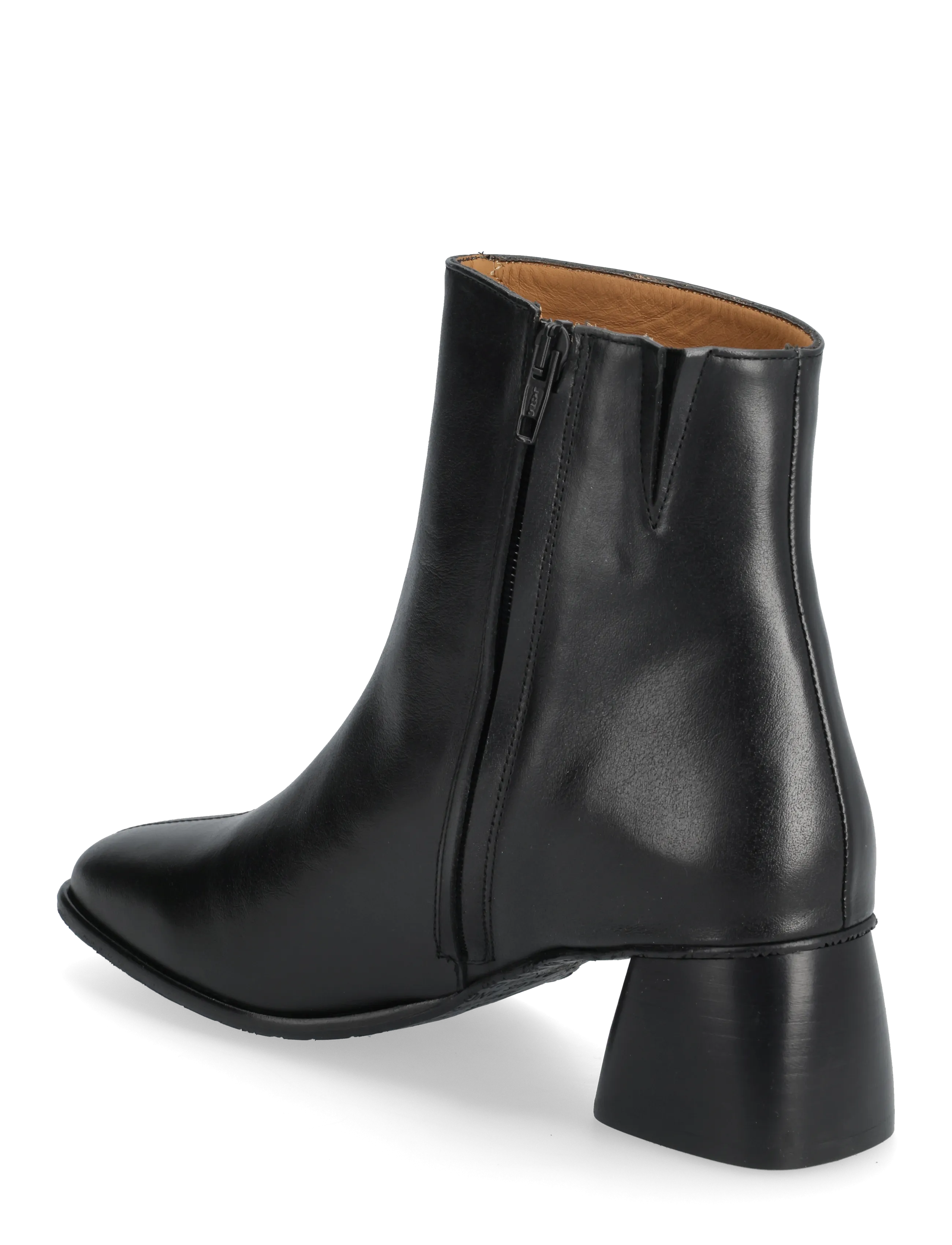 ANGULUS - Bootie - block heel - with zippe - stiefeletten mit absatz - 1604/001 black/black - 3