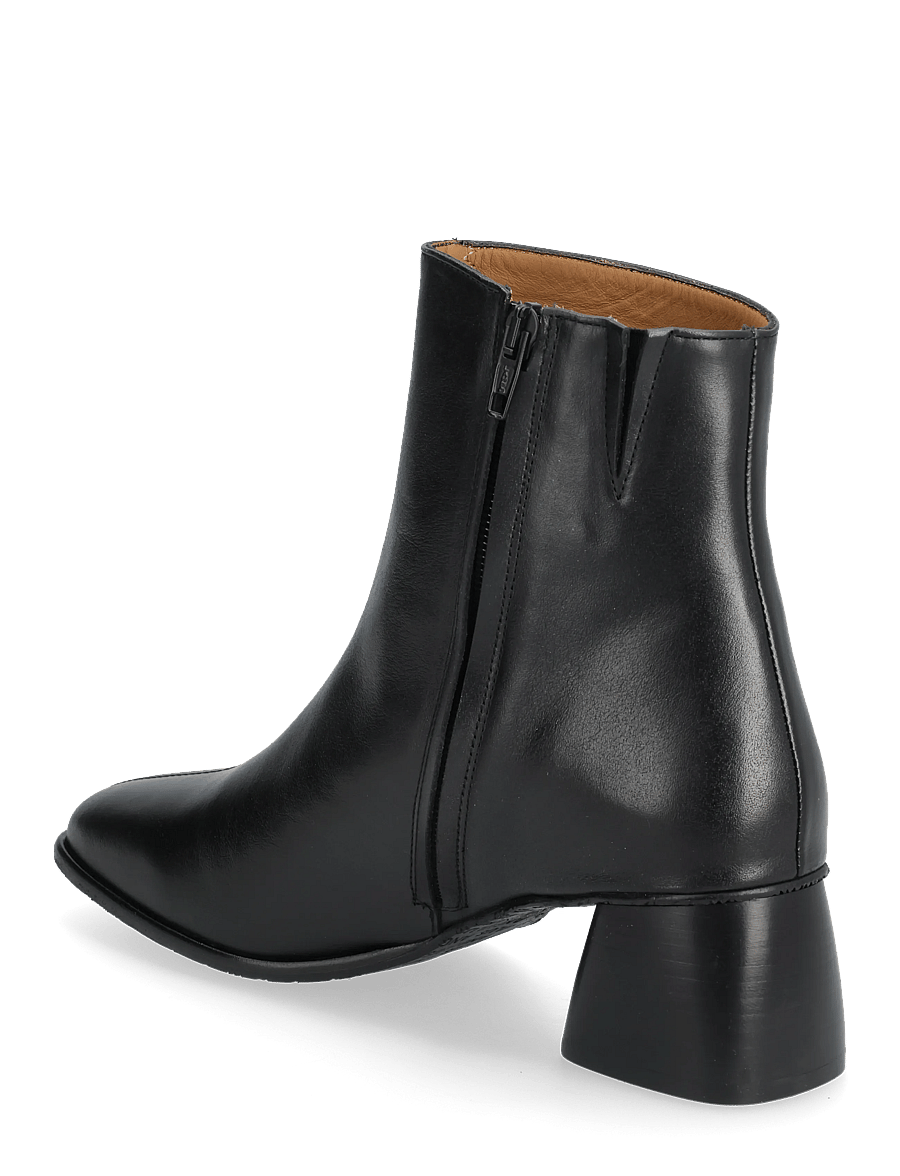 ANGULUS - Bootie - block heel - with zippe - stiefeletten mit absatz - 1604/001 black/black - 3