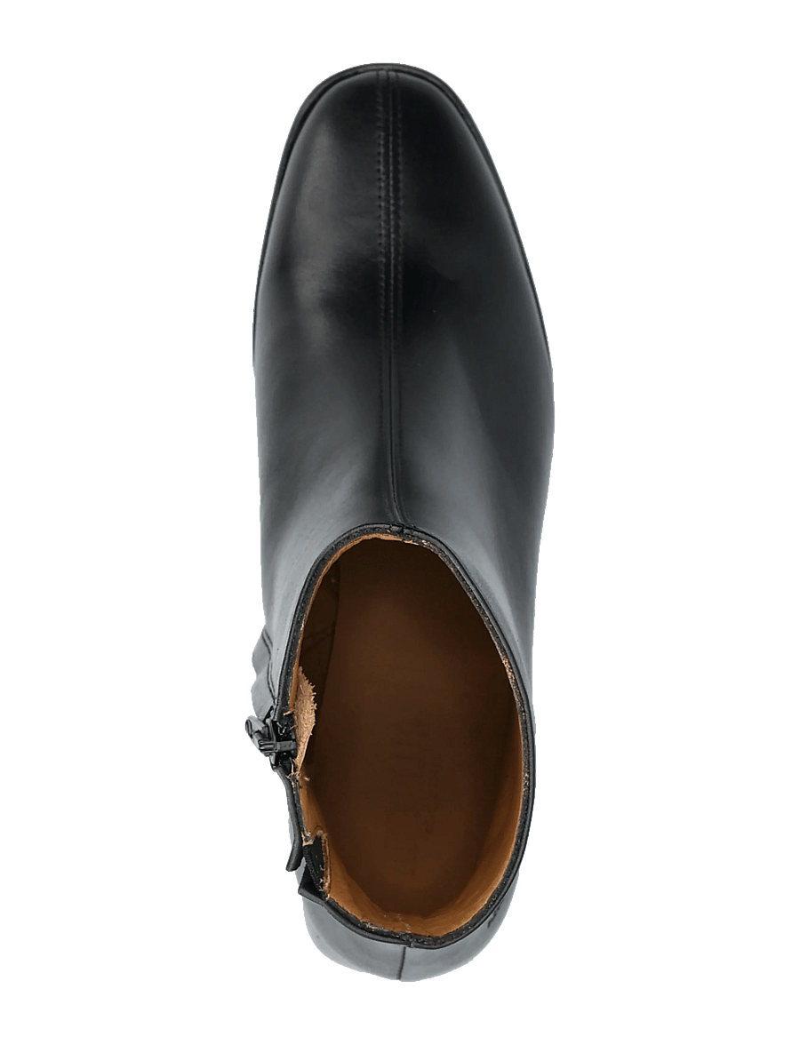 ANGULUS - Bootie - block heel - with zippe - stiefeletten mit absatz - 1604/001 black/black - 4