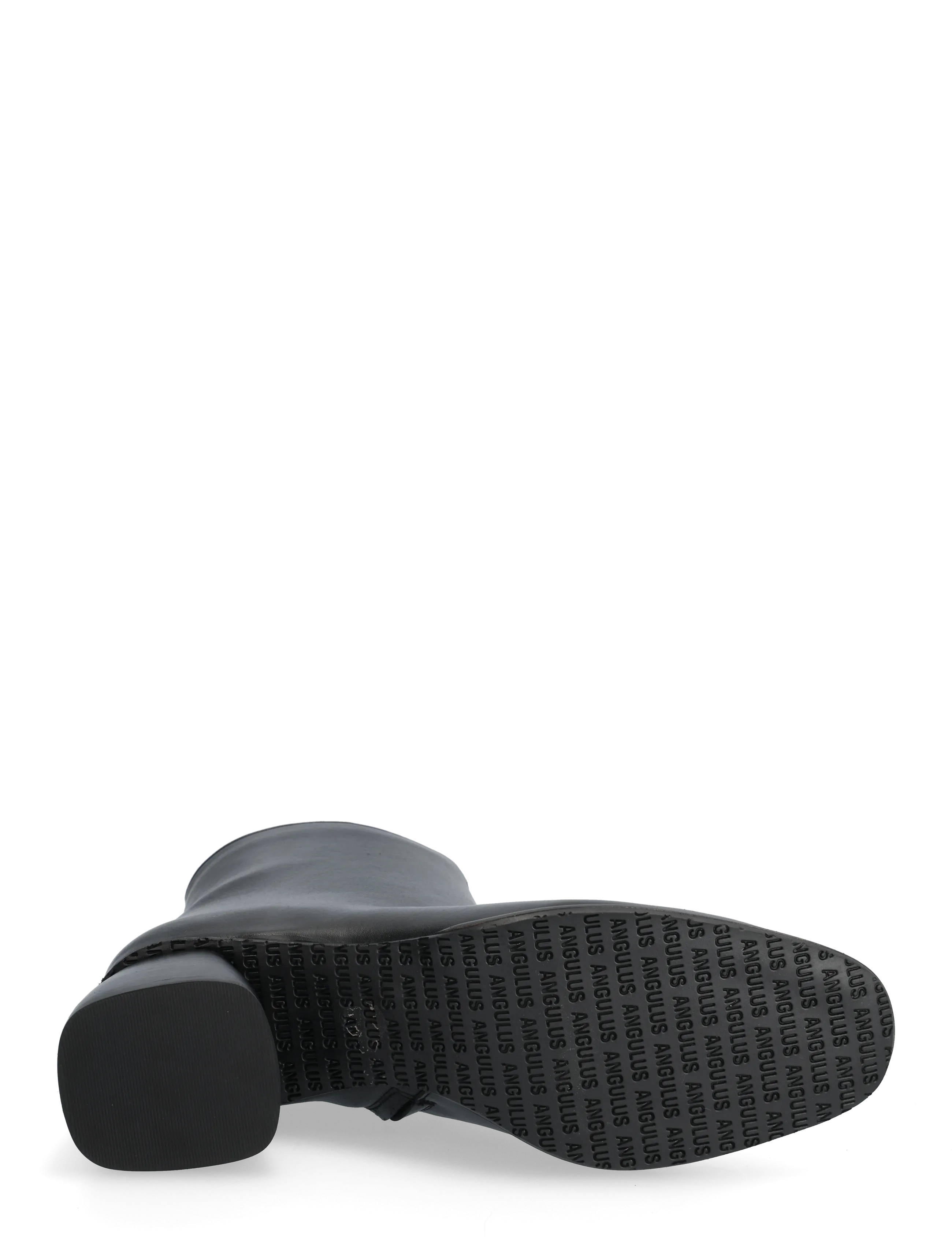 ANGULUS - Bootie - block heel - with zippe - stiefeletten mit absatz - 1604/001 black/black - 5