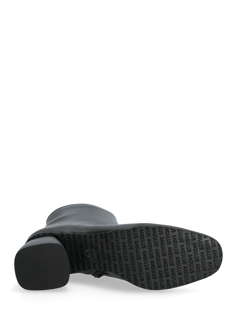 ANGULUS - Bootie - block heel - with zippe - stiefeletten mit absatz - 1604/001 black/black - 5