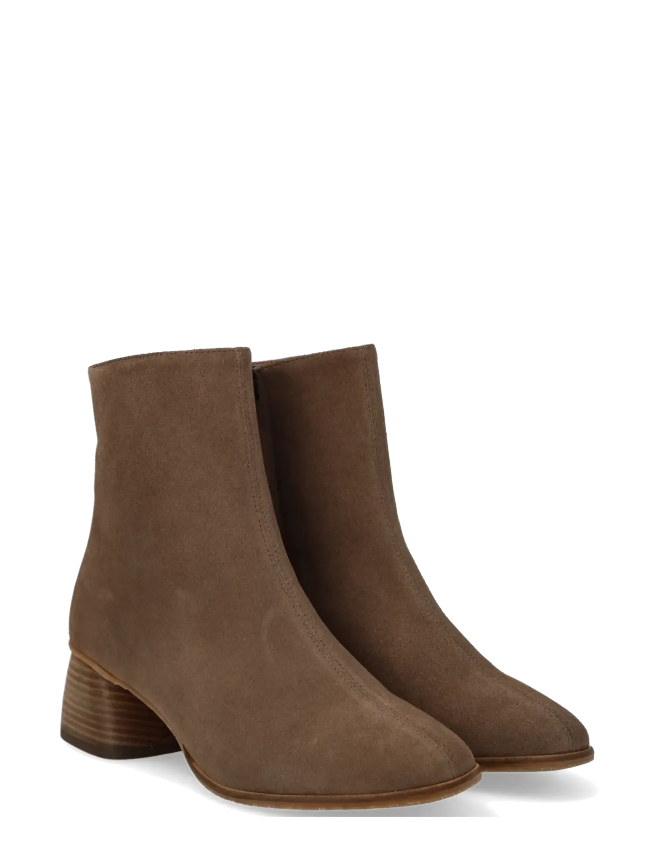 ANGULUS Bootie - block heel - with zippe - Stiefel - 1780/002 TAUPE/BROWN / brown