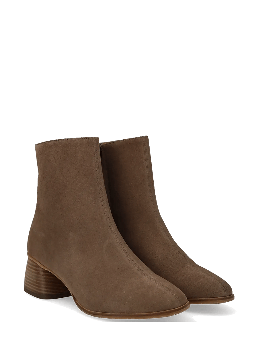 ANGULUS - Bootie - block heel - with zippe - 1780/002 taupe/brown - 0