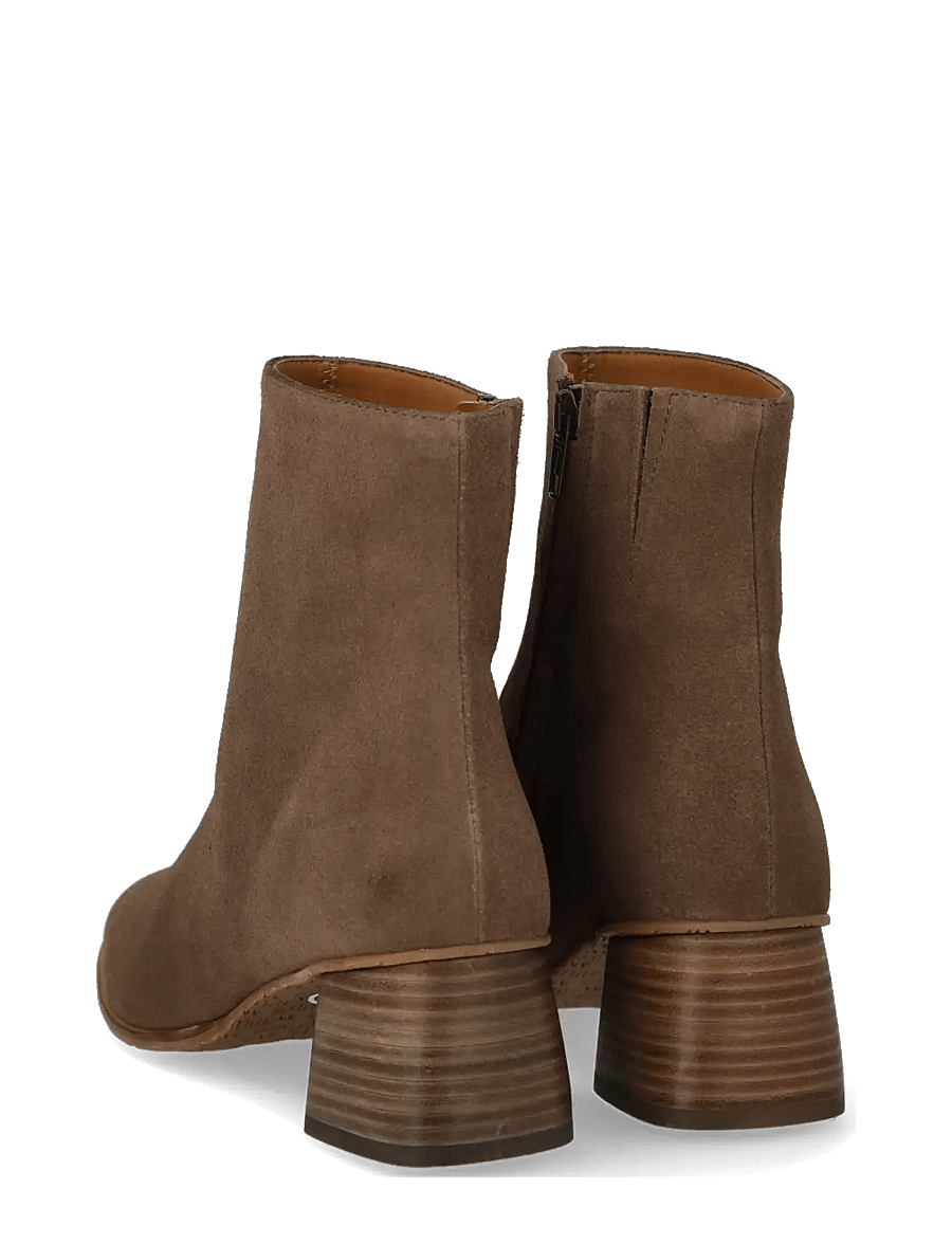 ANGULUS - Bootie - block heel - with zippe - 1780/002 taupe/brown - 2