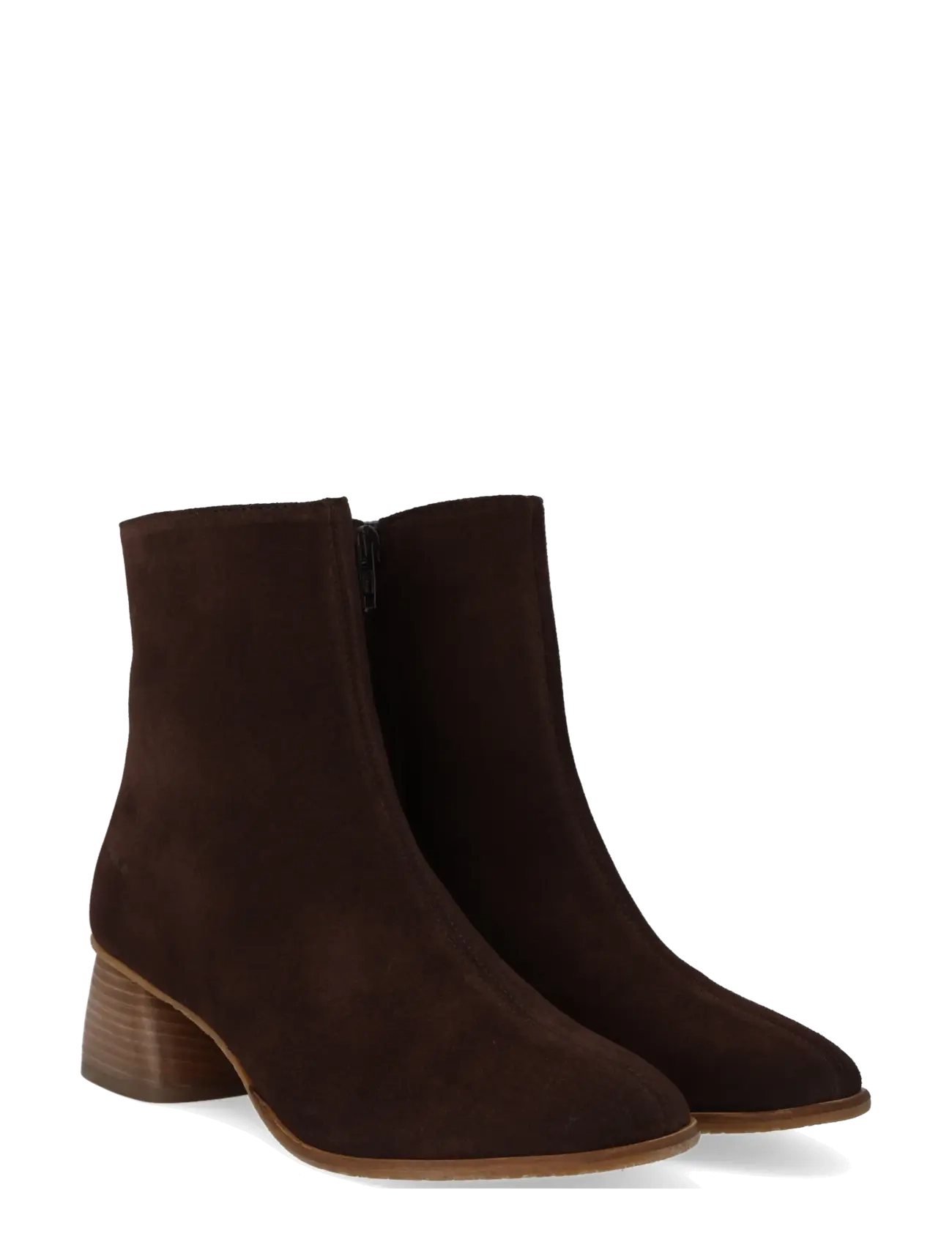 ANGULUS Bootie - block heel - with zippe - ANGULUS - 2193/002 BROWN/BROWN / brown