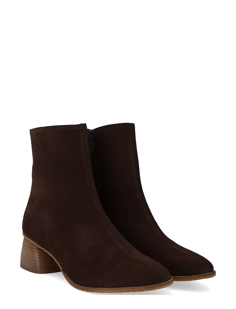 ANGULUS - Bootie - block heel - with zippe - stiefeletten mit absatz - 2193/002 brown/brown - 0