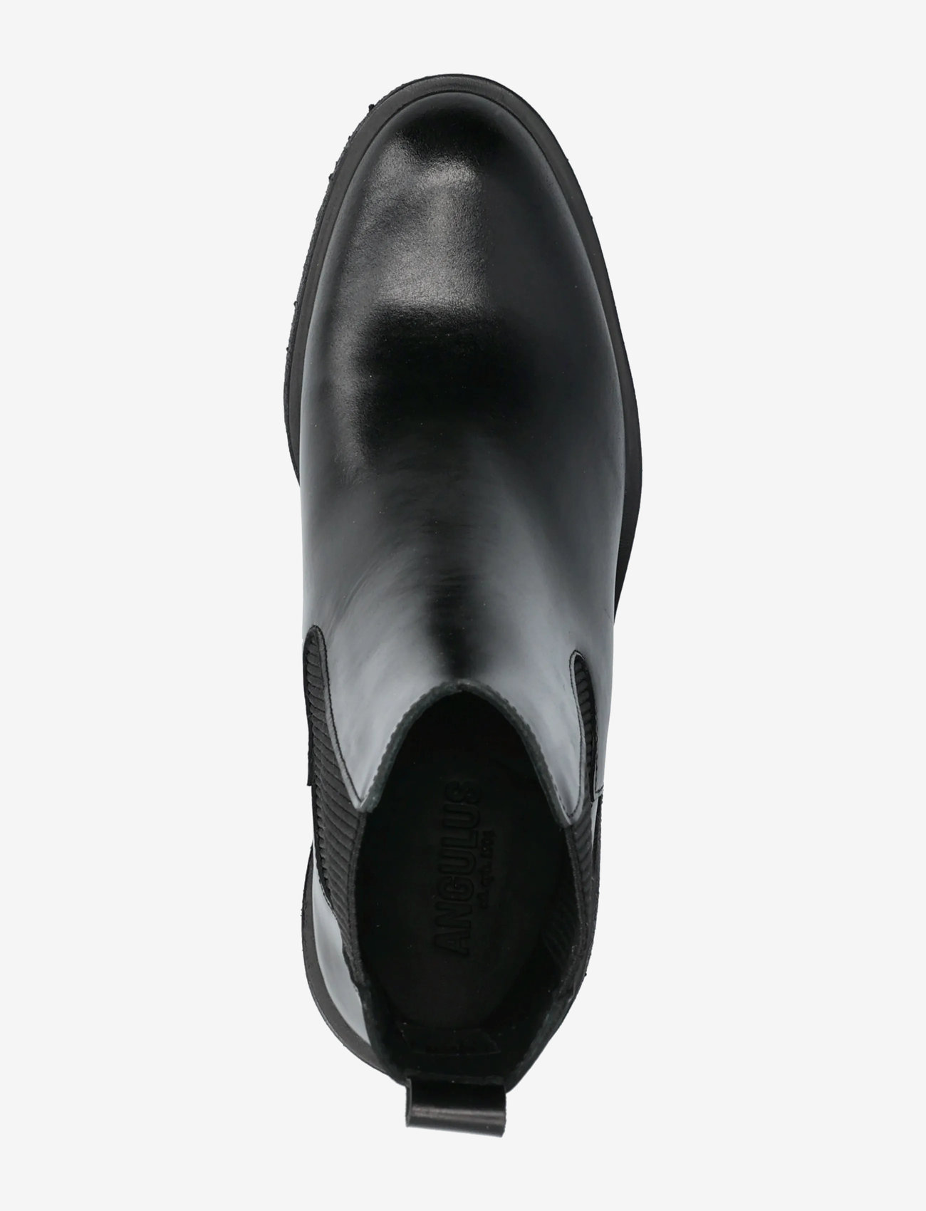 ANGULUS - Booties - flat - with elastic - høj hæl - 1835/019 black /black - 3
