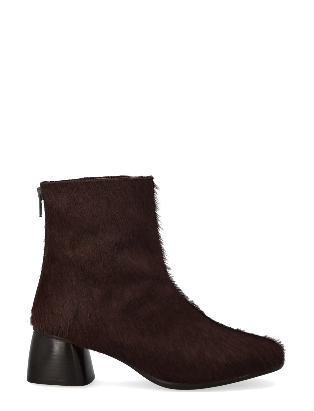 ANGULUS - Bootie - block heel - with zippe - stövletter - 4725 dark brown pony - 1
