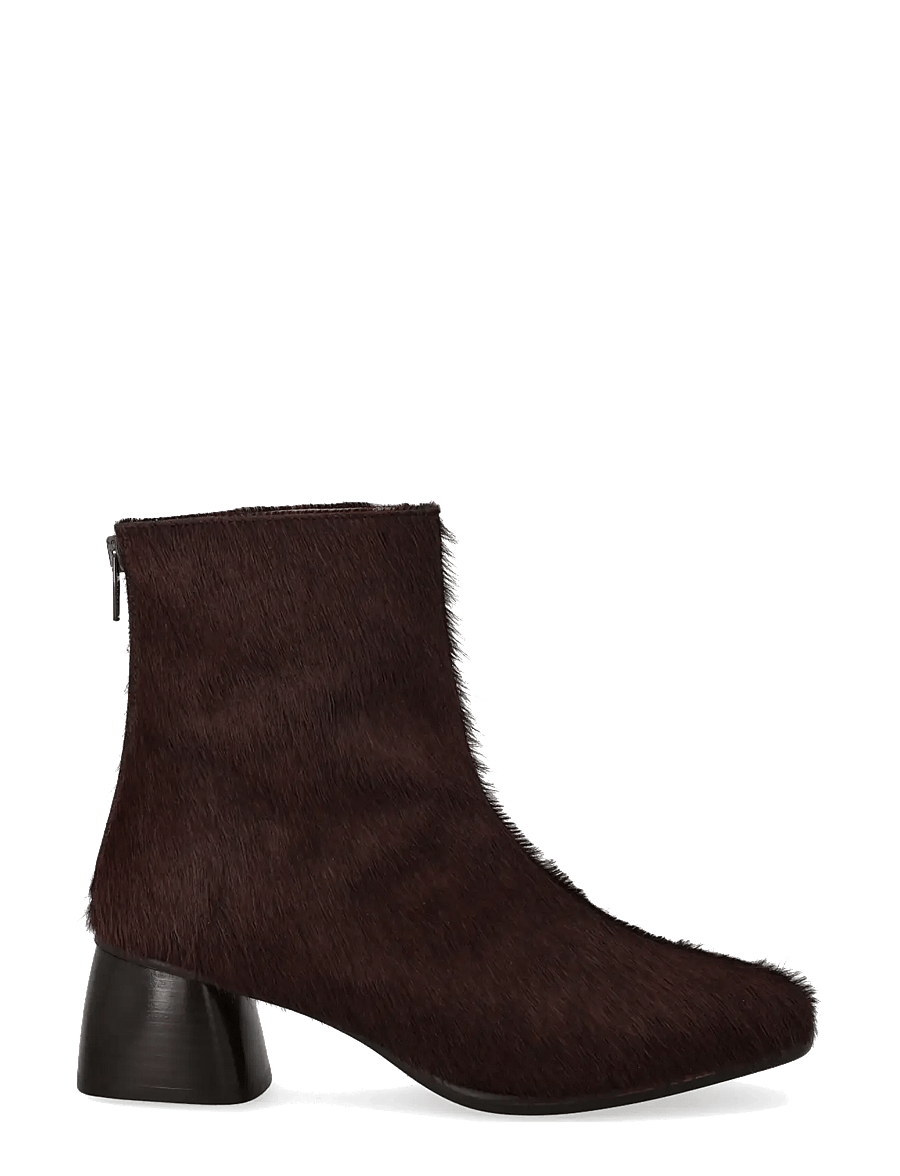 ANGULUS - Bootie - block heel - with zippe - stiefeletten mit absatz - 4725 dark brown pony - 1