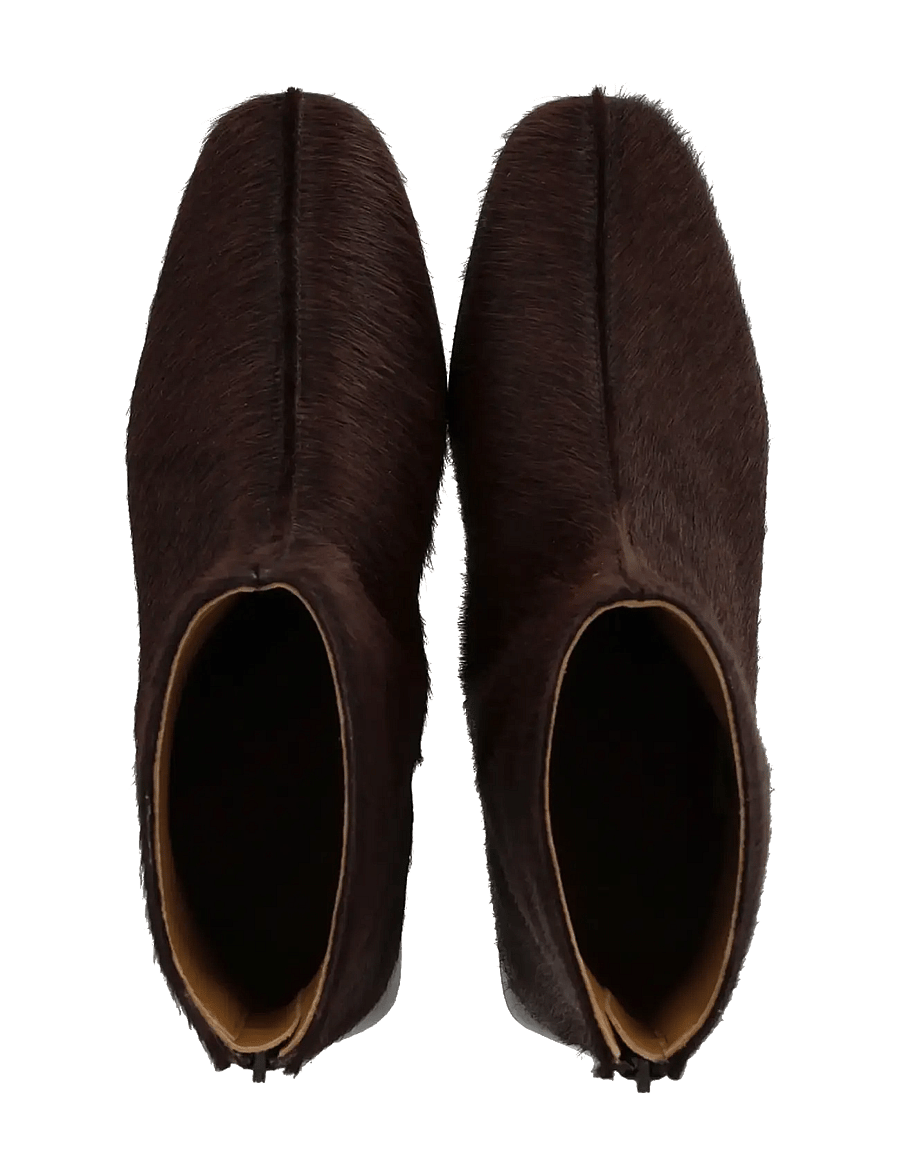 ANGULUS - Bootie - block heel - with zippe - stiefeletten mit absatz - 4725 dark brown pony - 3