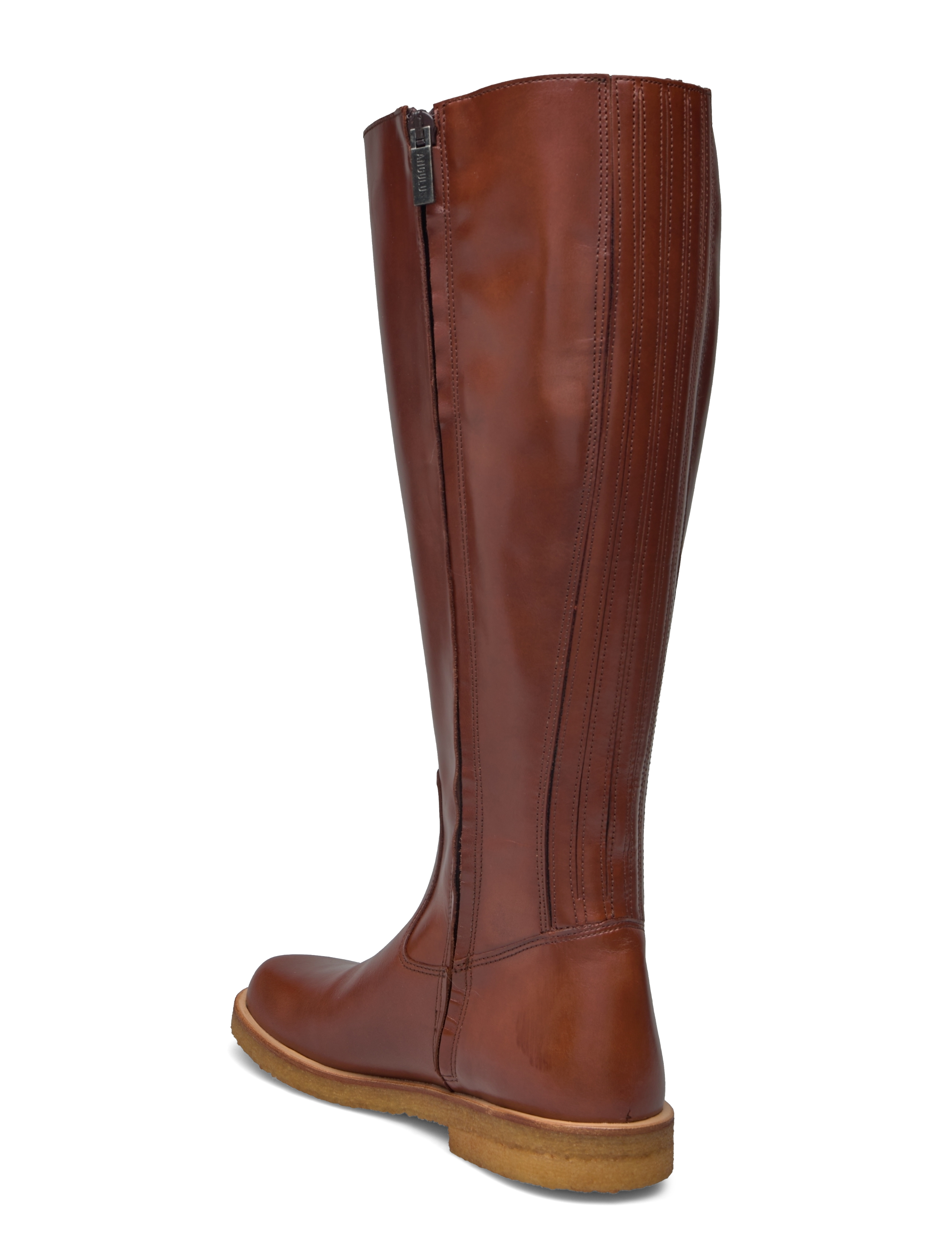 ANGULUS - Booties - flat - with zipper - party wear at outlet prices - 1837/001 cognac/black - 2