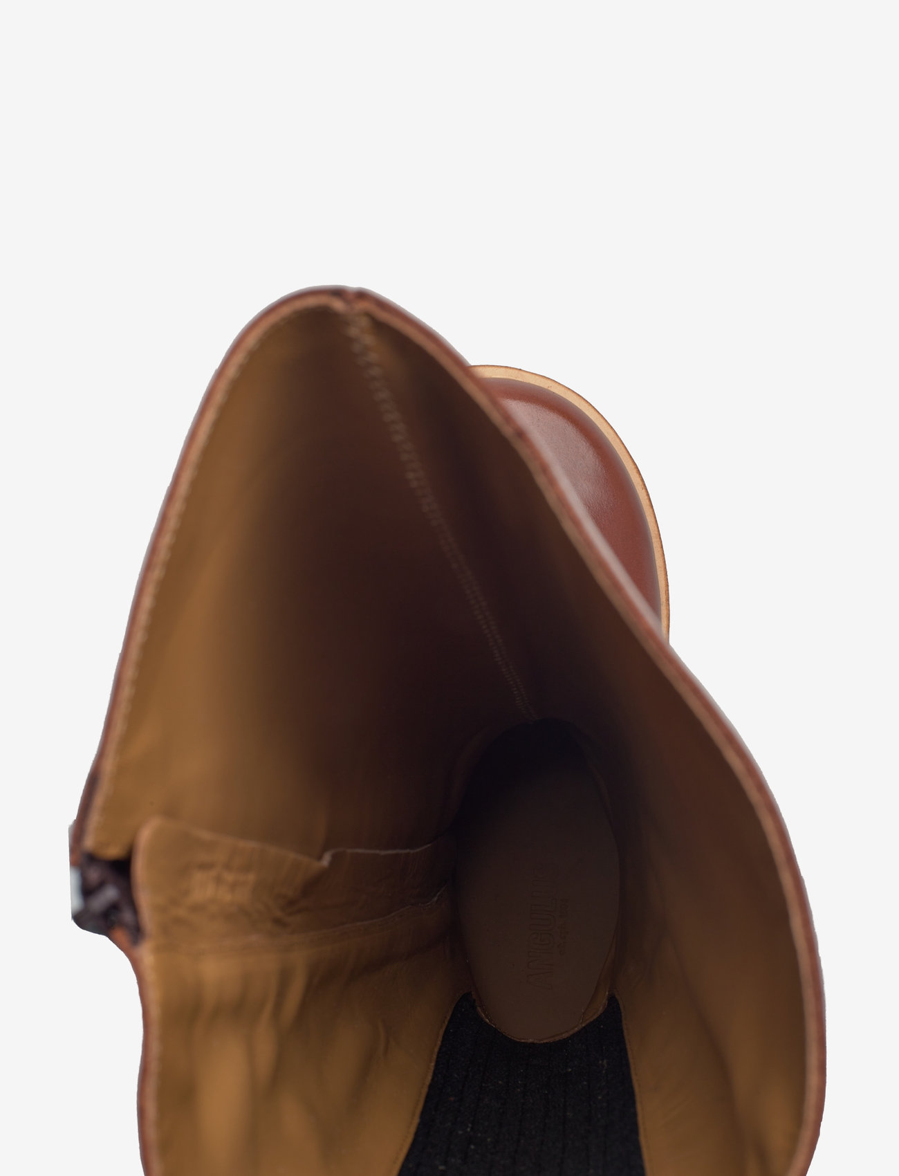 ANGULUS - Booties - flat - with zipper - knee high boots - 1837/001 cognac/black - 3