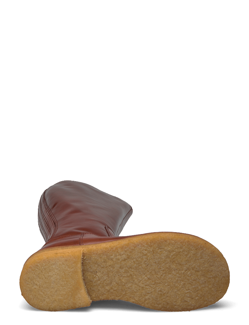 ANGULUS - Booties - flat - with zipper - knähöga stövlar - 1837/001 cognac/black - 4