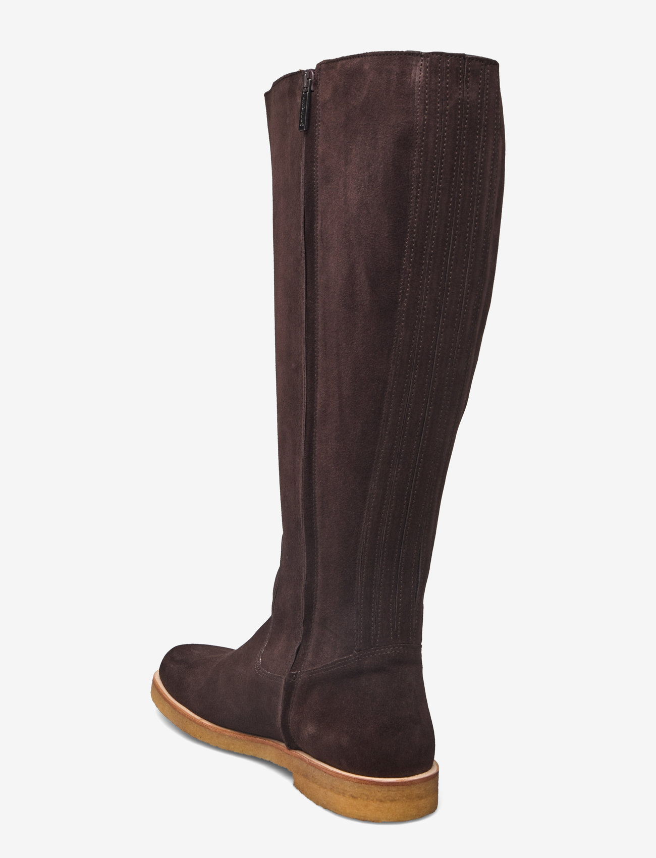 ANGULUS - Booties - flat - with zipper - lange stiefel - 2193/001 dark brown/black - 2