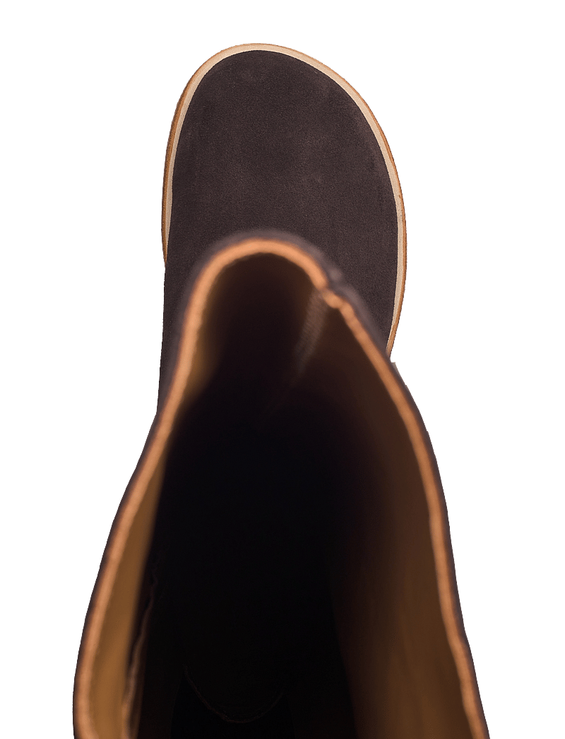 ANGULUS - Booties - flat - with zipper - knähöga stövlar - 2193/001 dark brown/black - 3