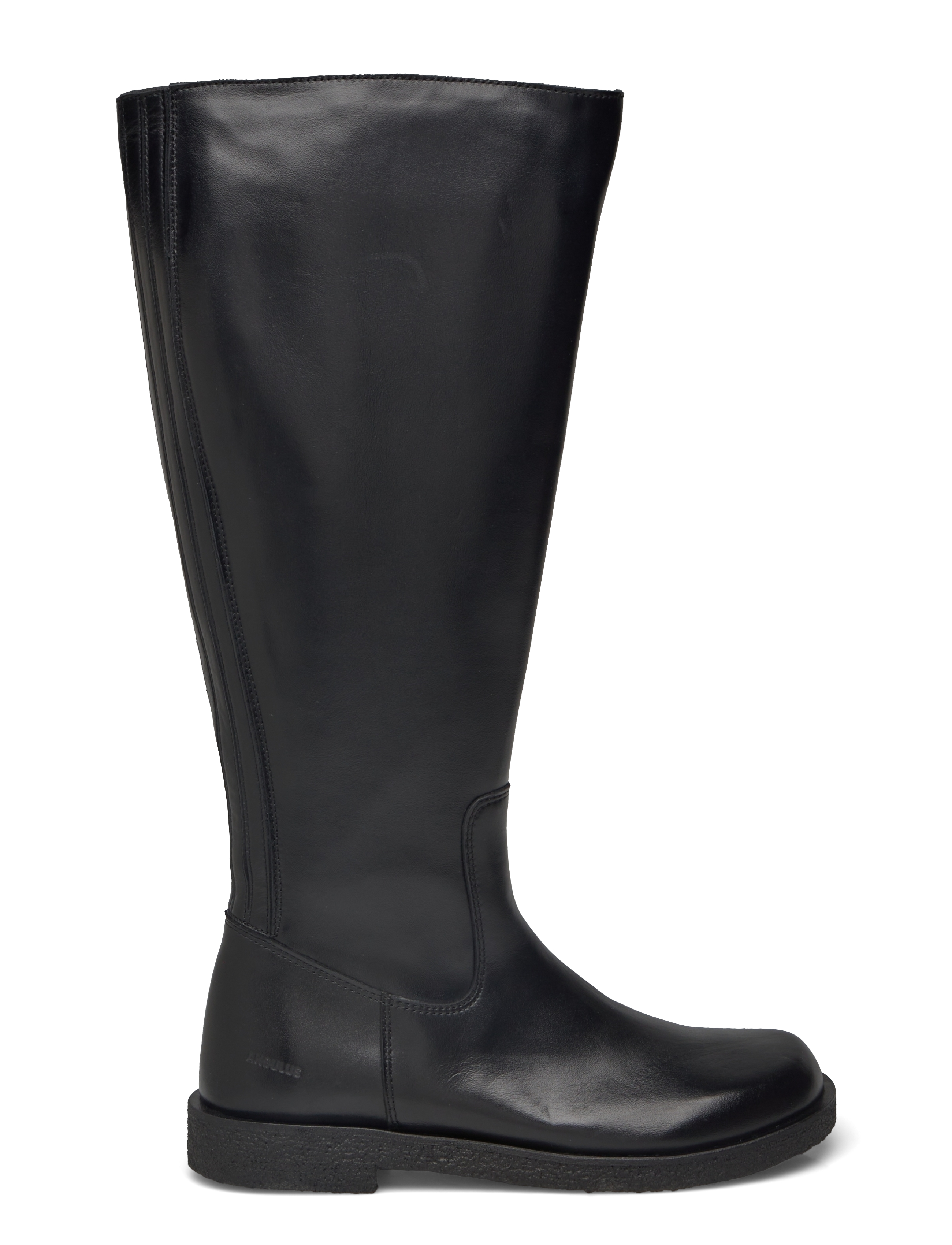 ANGULUS - Booties - flat - with zipper - pika säärega saapad - 1604/001 black/black - 1