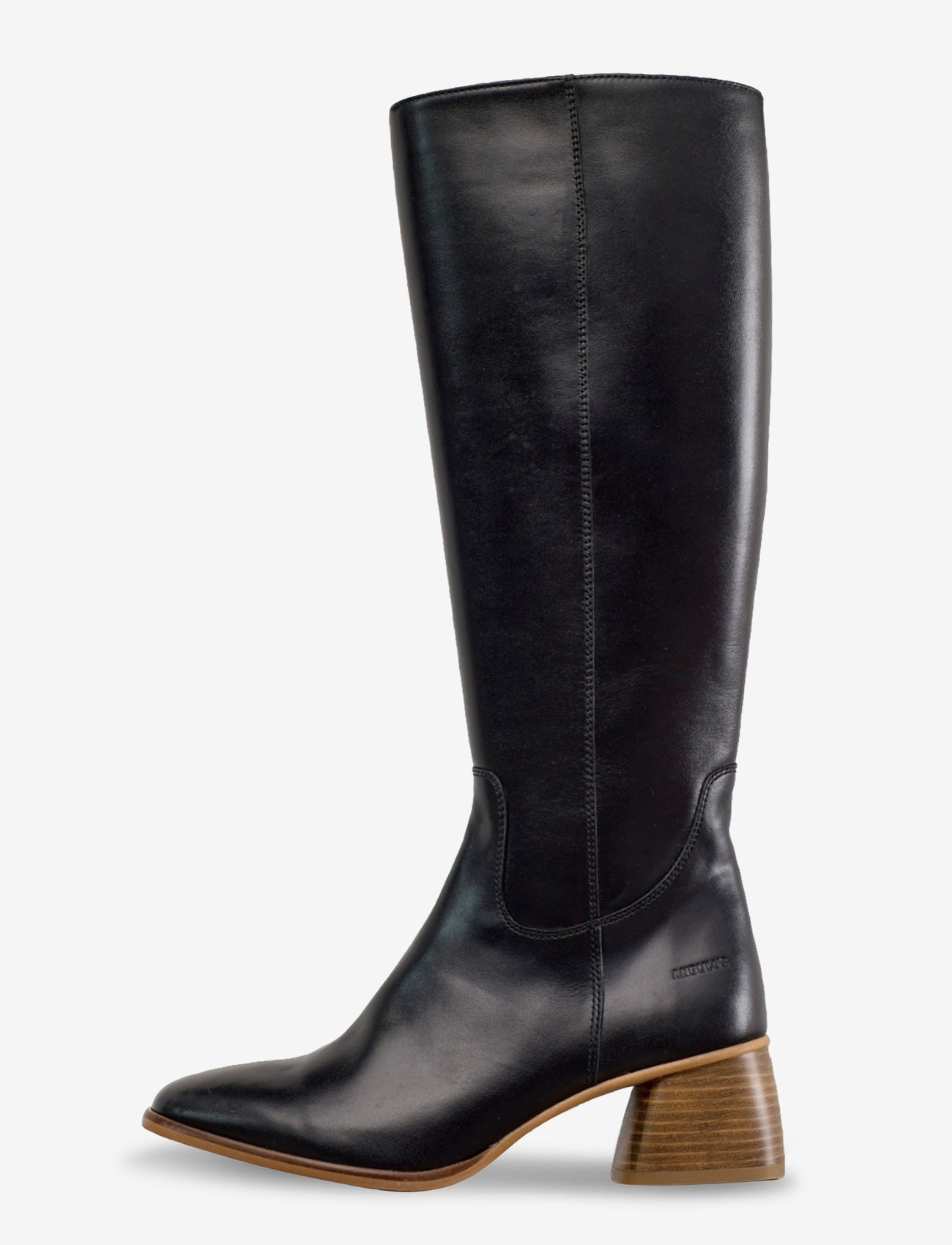 ANGULUS - Boots - Block heel with zipper - knee high boots - 1604/001 black/black - 1