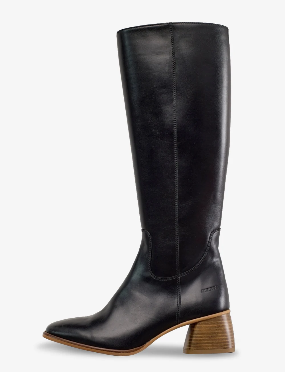 ANGULUS - Boots - Block heel with zipper - kniehohe stiefel - 1604/001 black/black - 2