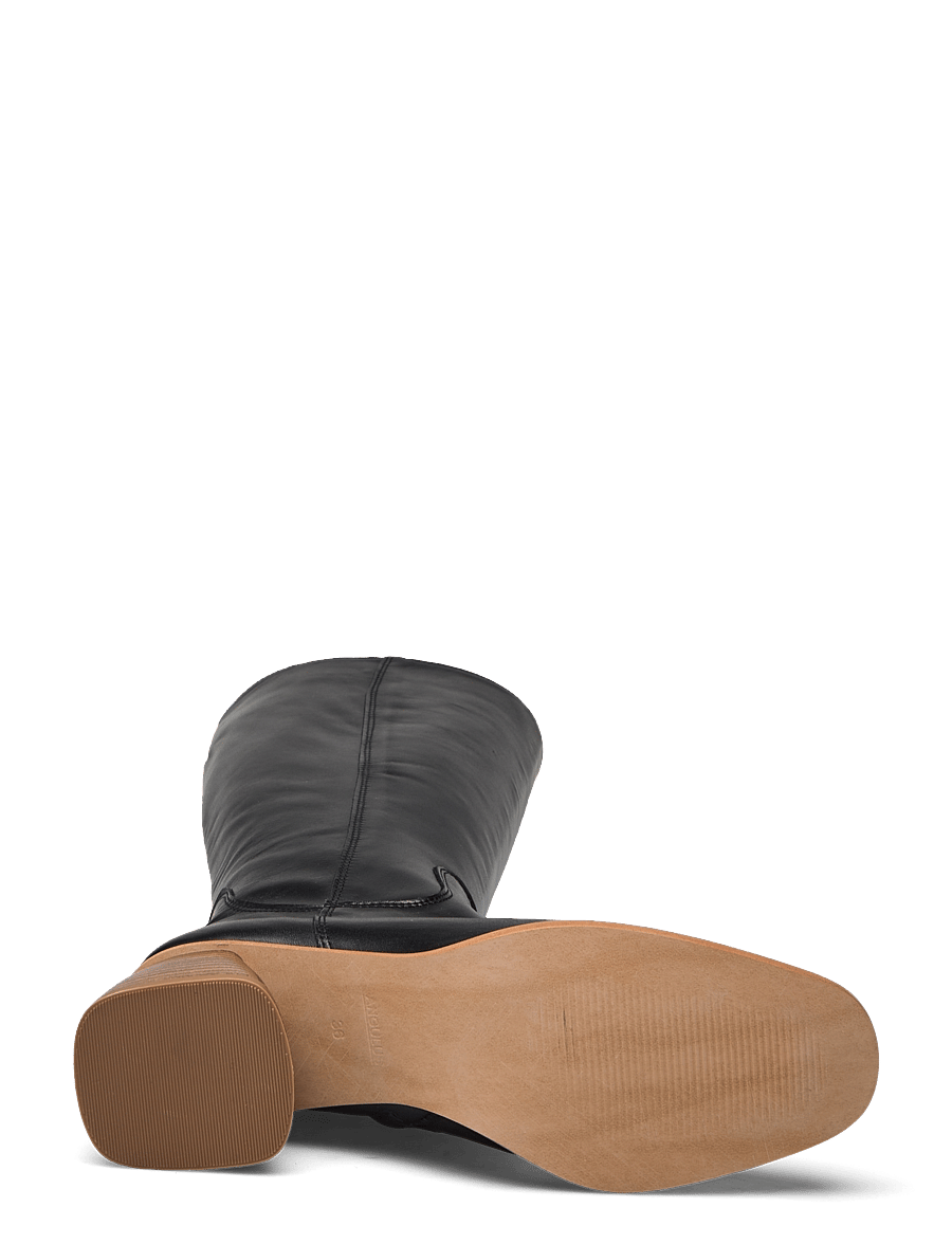 ANGULUS - Boots - Block heel with zipper - høye boots - 1604/001 black/black - 5