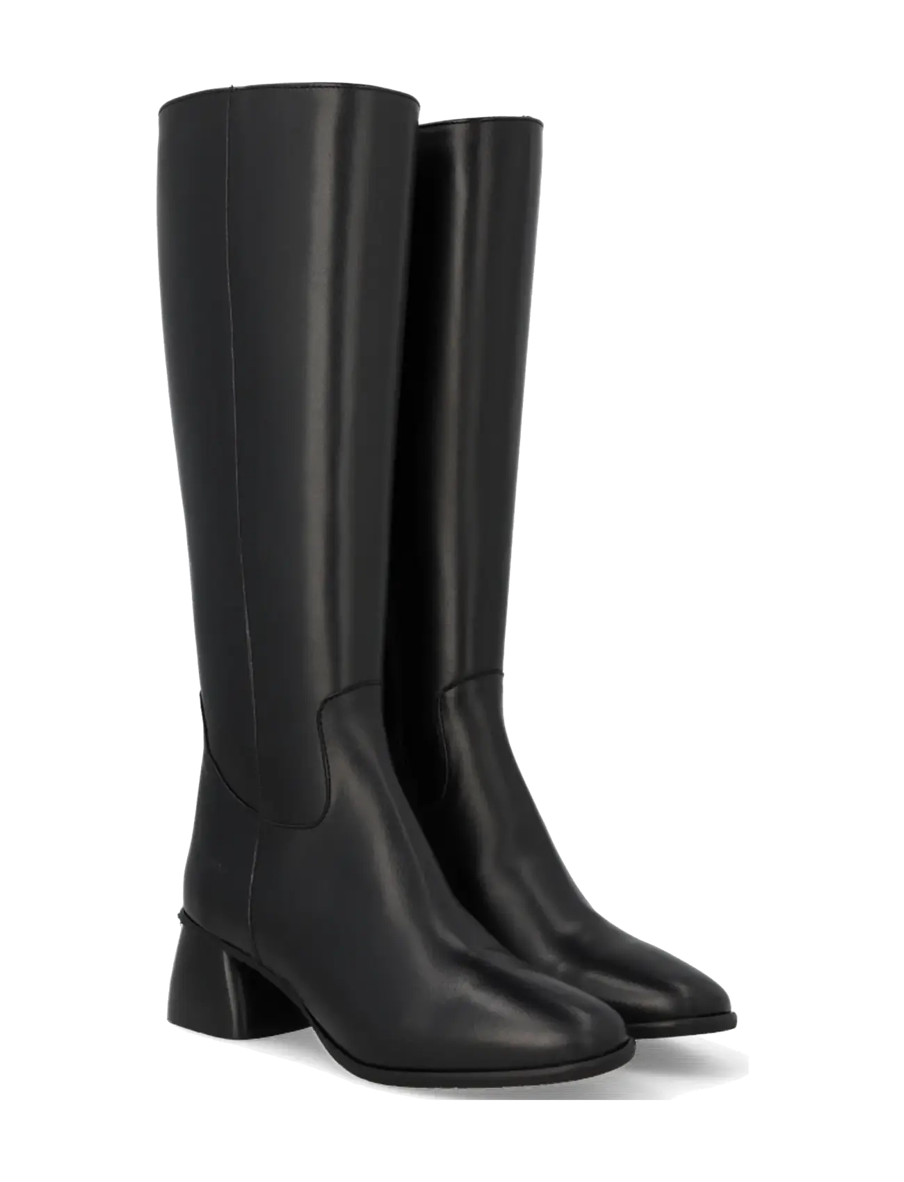 ANGULUS - Boots - Block heel with zipper - põlveni saapad - 1604 black - 0