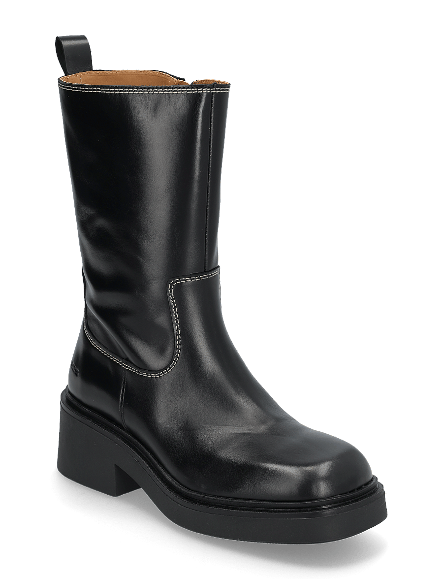 ANGULUS - Booties - flat - with zipper - heeled ankle boots - 1835 black - 0