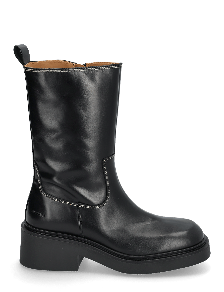 ANGULUS - Booties - flat - with zipper - heeled ankle boots - 1835 black - 1