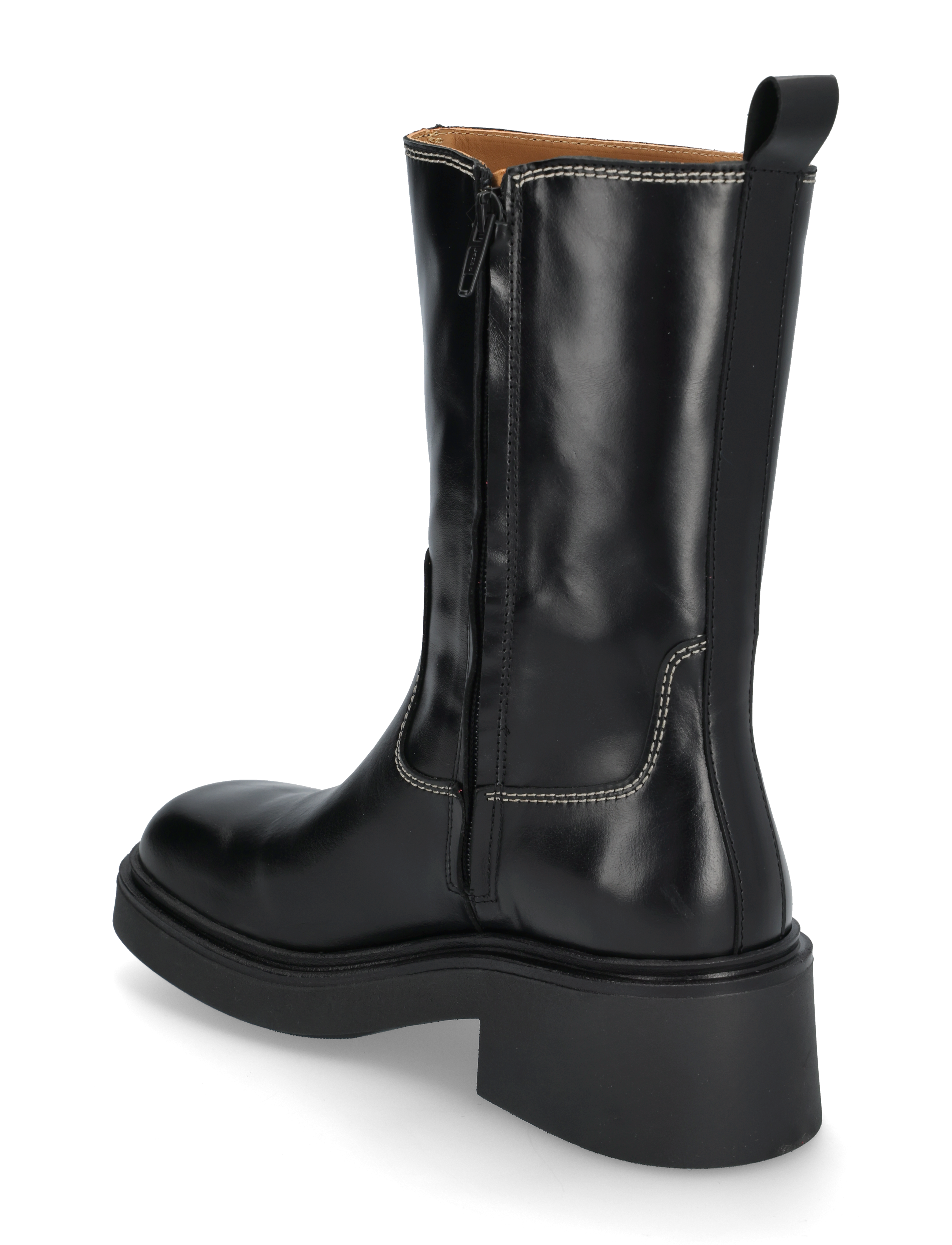 ANGULUS - Booties - flat - with zipper - flache stiefeletten - 1835 black - 2