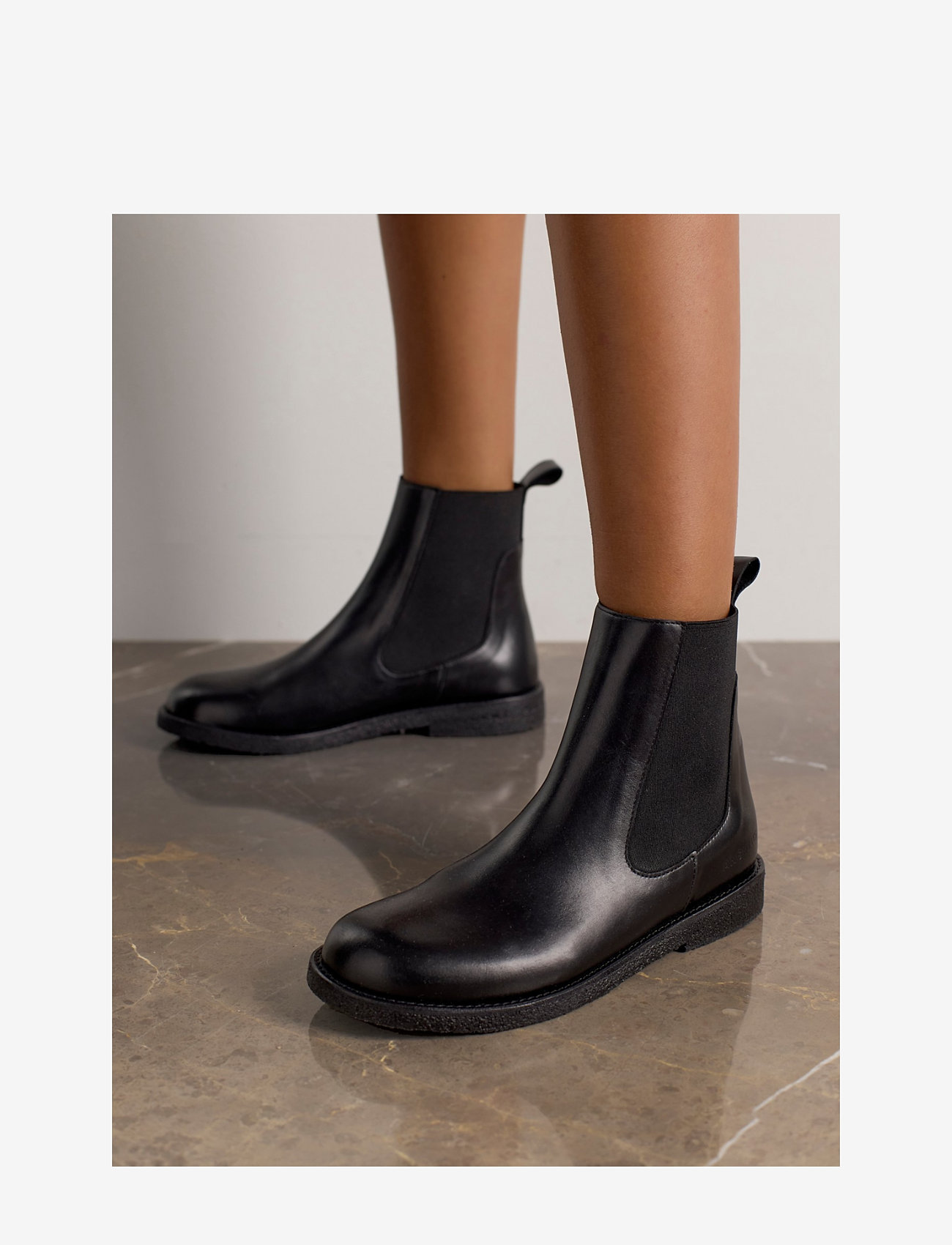 ANGULUS - Booties - flat - with elastic - flache stiefeletten - 1604/001 black/black - 5